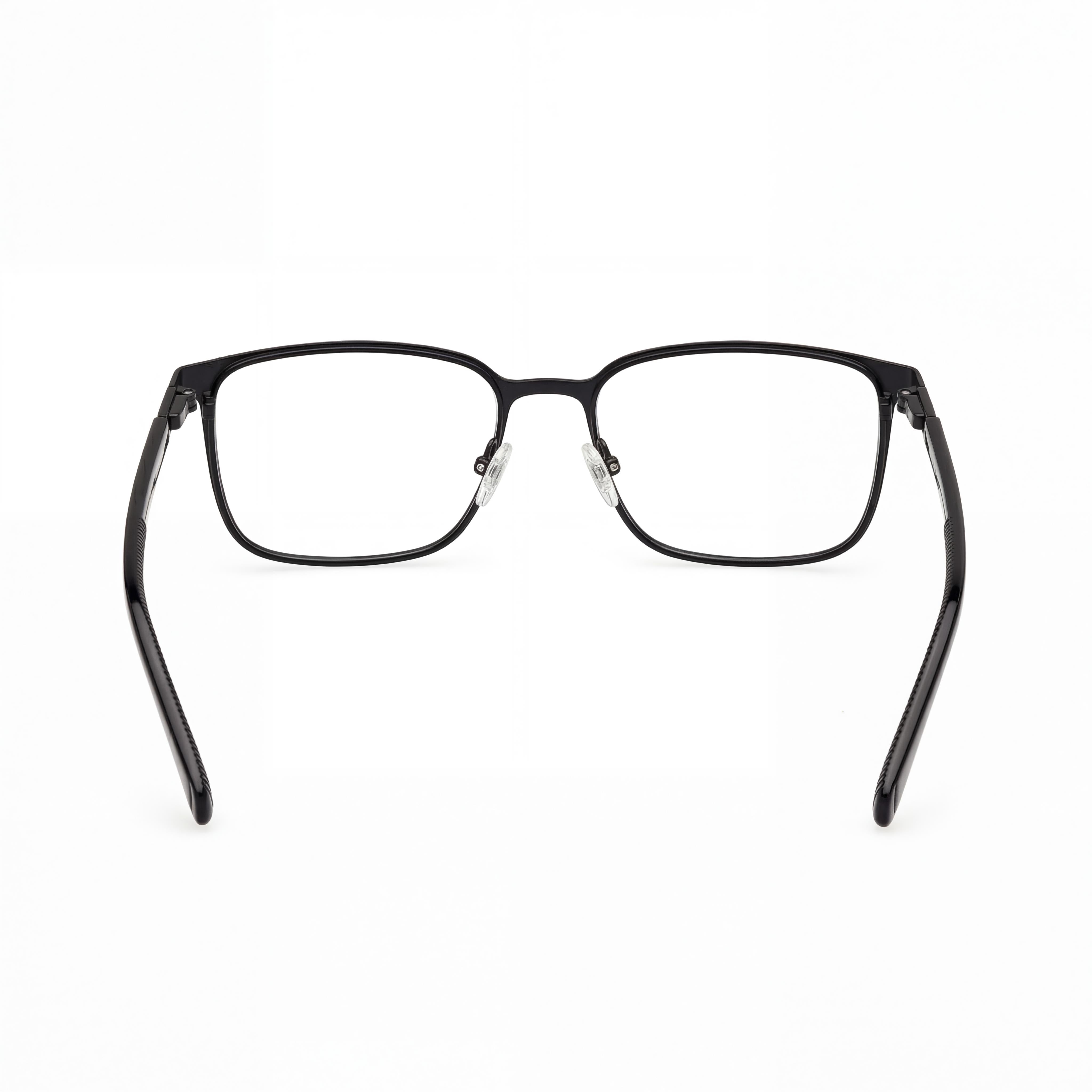 GUESS GU50243 Classic Unisex Eyeglasses, Metal Frame Matte Black with Transparent Polycarbonate Lenses, 58-18-145mm, Photo 3