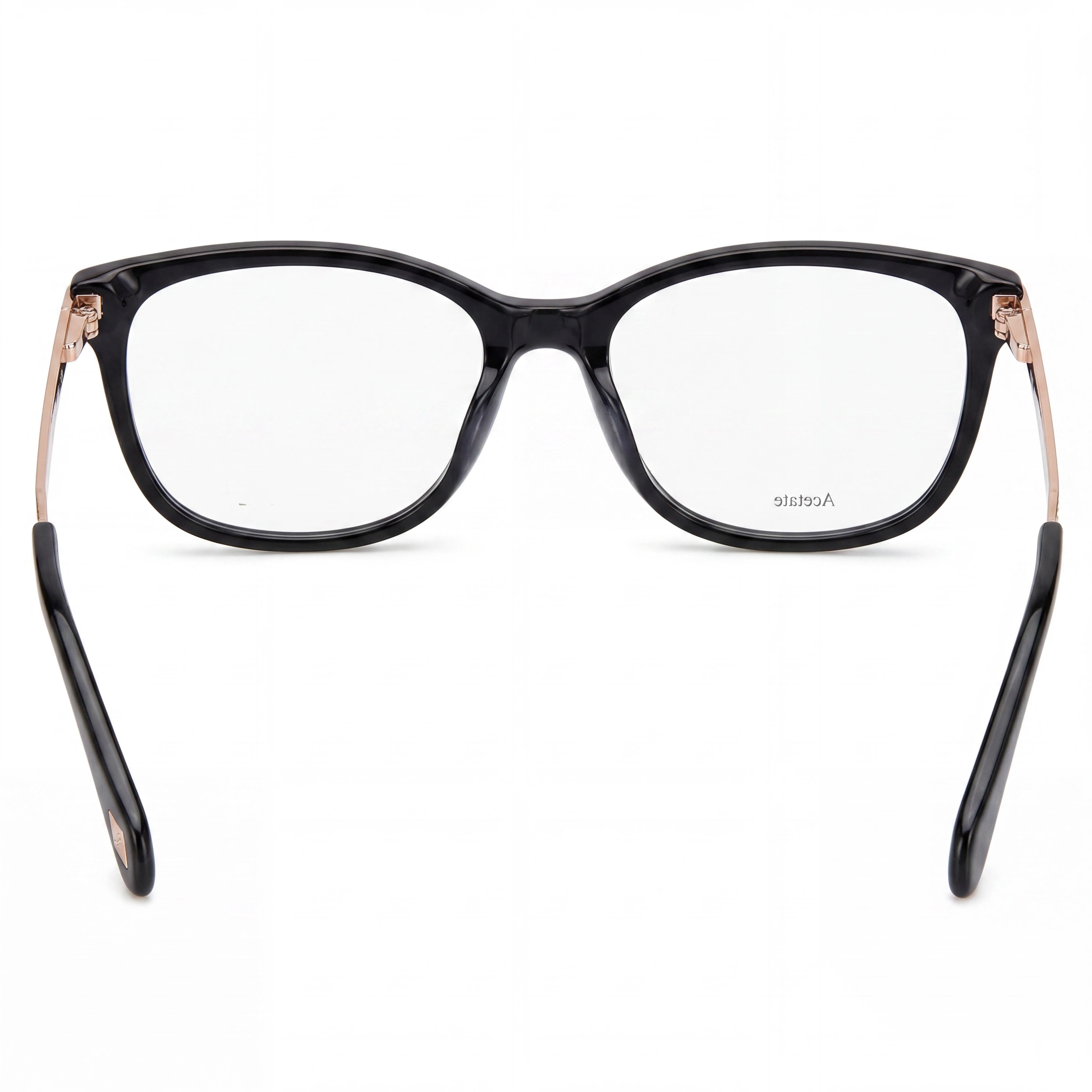 Fossil Modern Women's Black Acetate Eyeglasses with Clear Demo Lenses, Prescription Ready 53-16-140, Photo 2