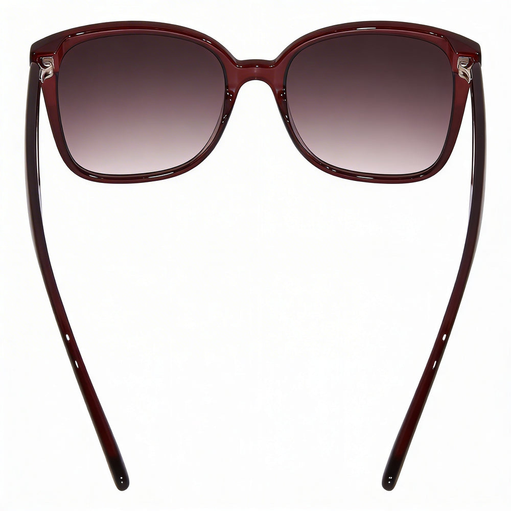Gafas de sol clásicas Salvatore Ferragamo para mujer con montura de plástico burdeos con cristales y lentes burdeos degradados no polarizados con protección UV de 56 mm