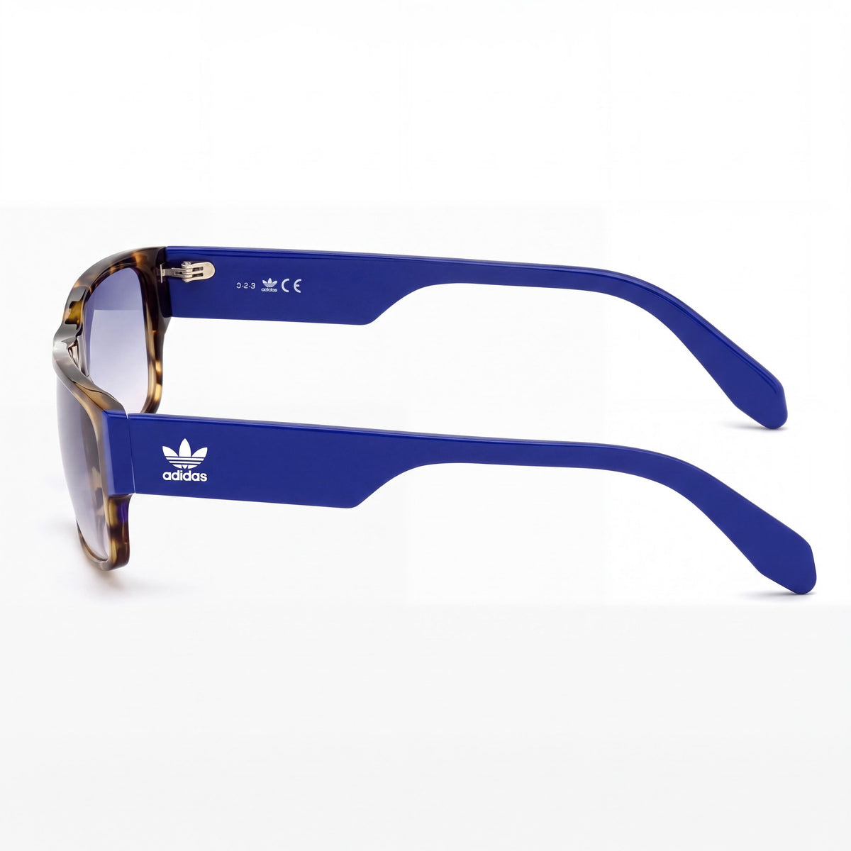 adidas Originals OR0007 Men's Havana Acetate Rectangle Frame Blue Gradient Lenses UV Protection 55mm, Photo 3