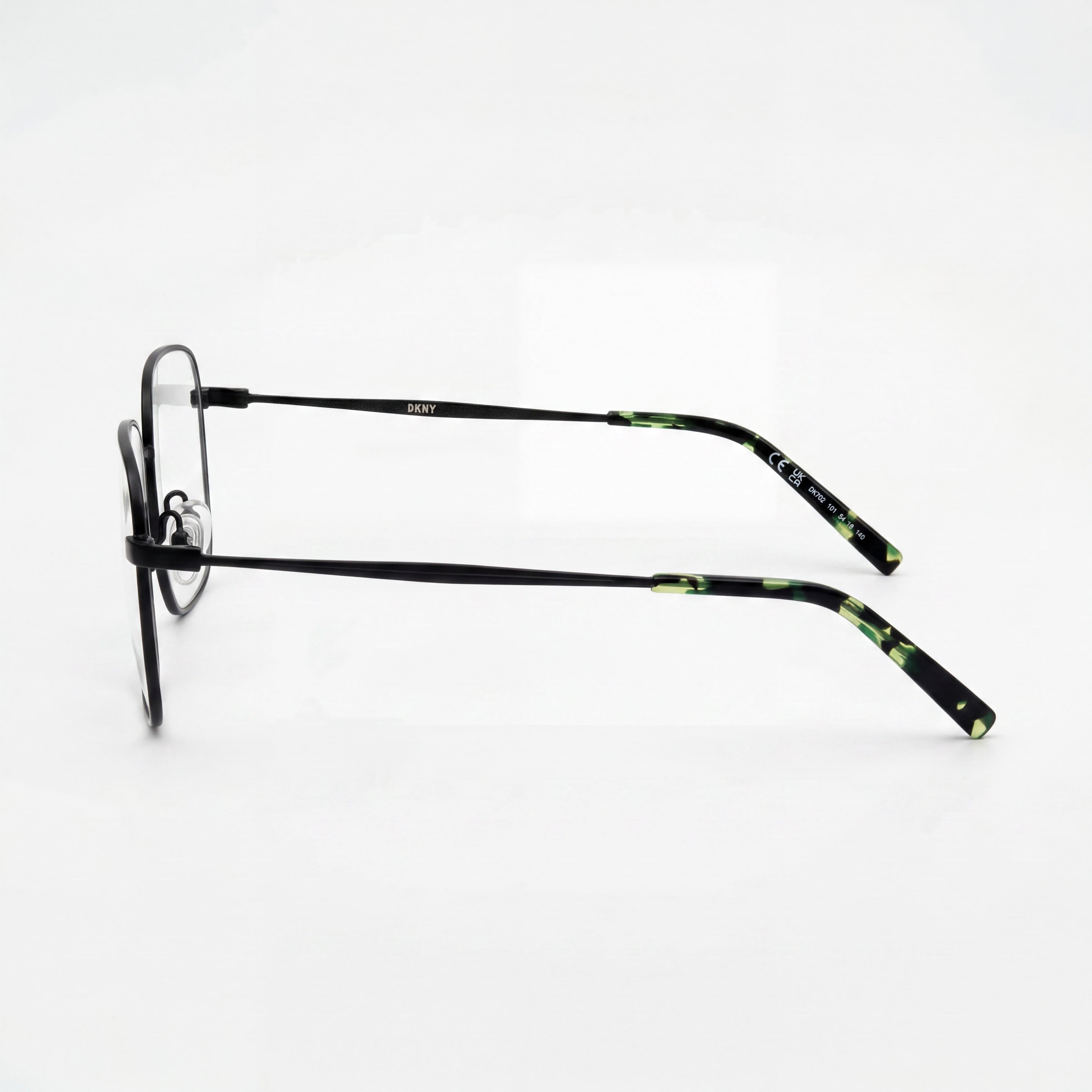 DKNY DK1031 Matte Black Square Eyeglasses Unisex, Propionate, 54mm, Photo 3