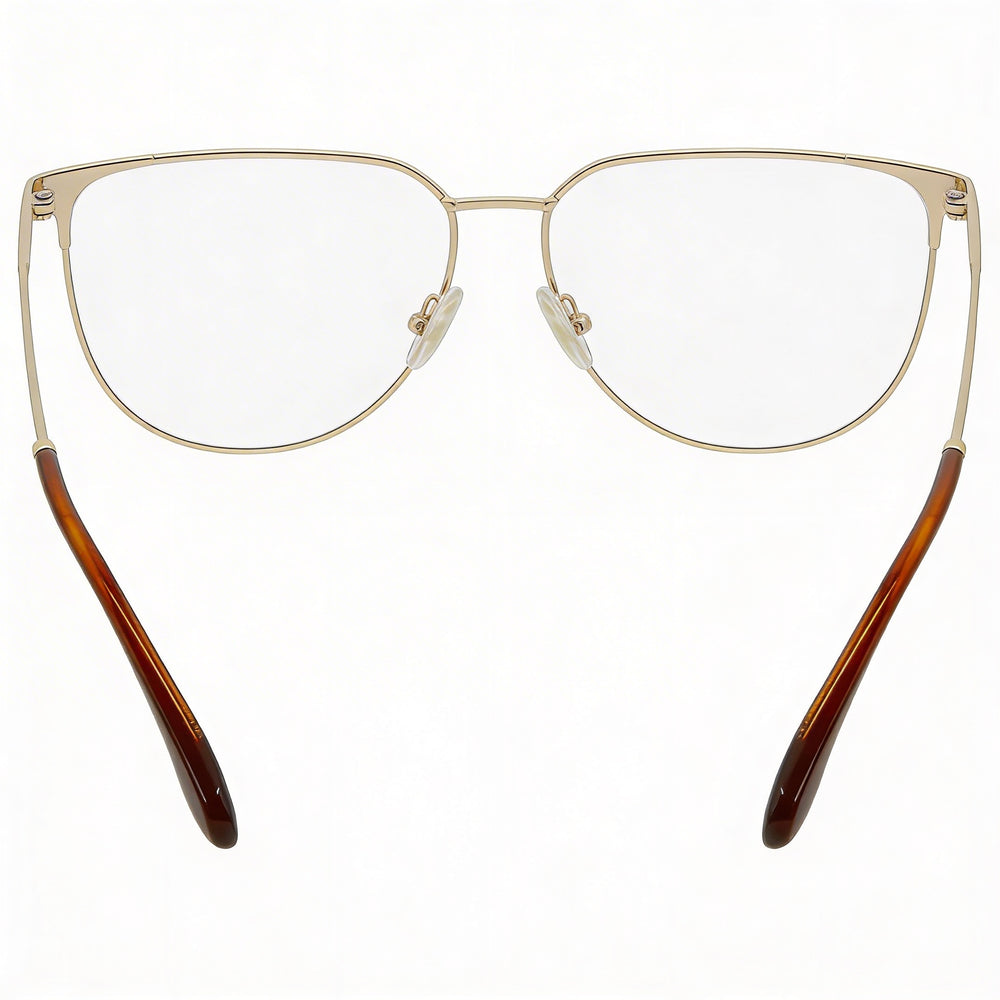 Victoria Beckham Modern Women's Cateye Metal Rose Gold Prescription Ready Clear Demo Lenses Eyeglasses 55mm