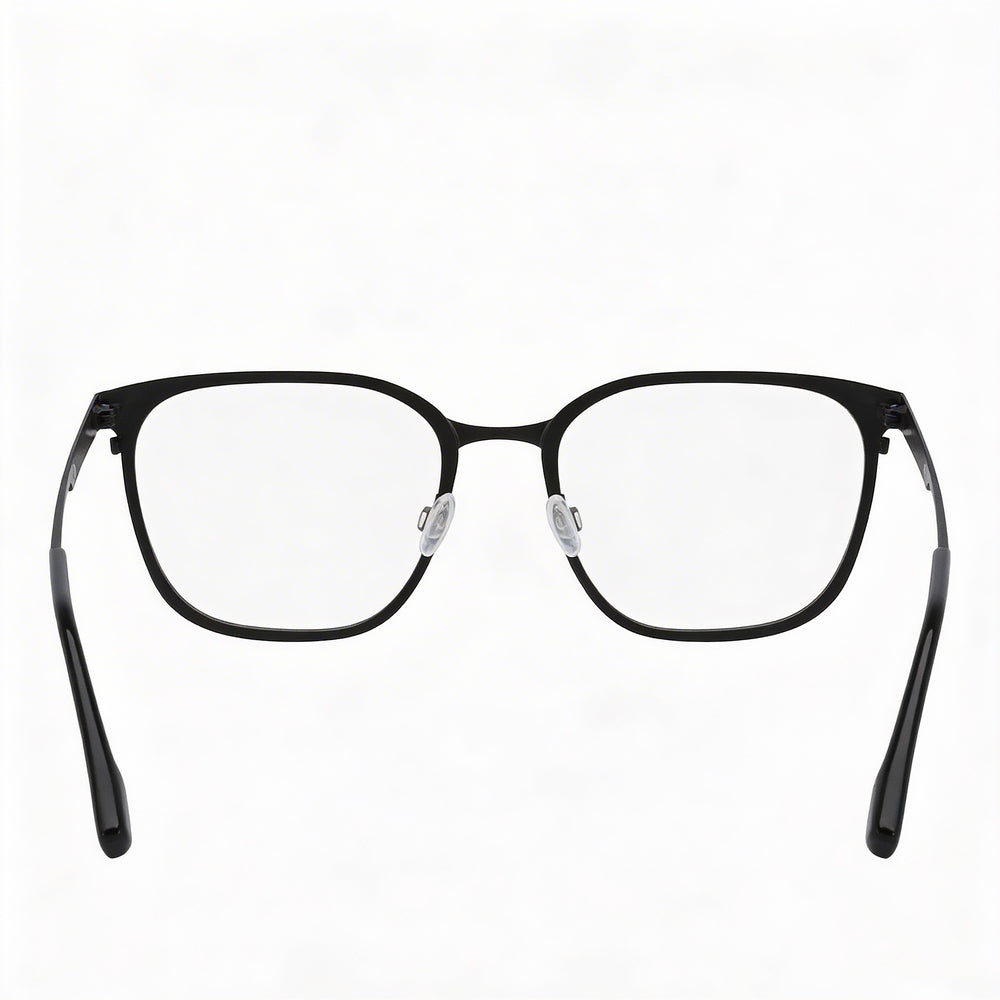 Gafas graduadas Flexon Flx1005mag-set para hombre, de metal, con lentes de policarbonato transparente, color negro mate, 53-19-145