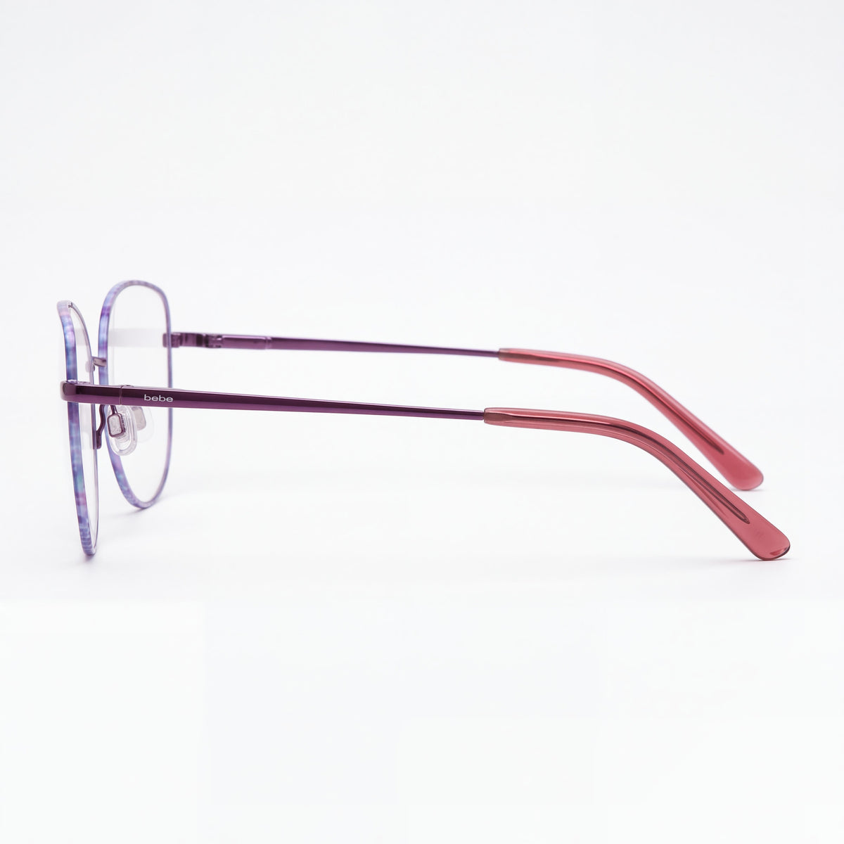 Gafas de mujer con montura metálica Bebe Bb5207 con lentes en color flor de ciruelo, 53 mm de ancho de lente, Photo 2