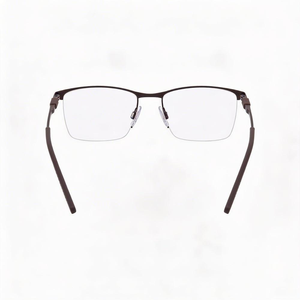 Gafas Hugo Boss Classic unisex de estilo clásico, montura de aleación de acero y lentes marrones mate de 54 mm