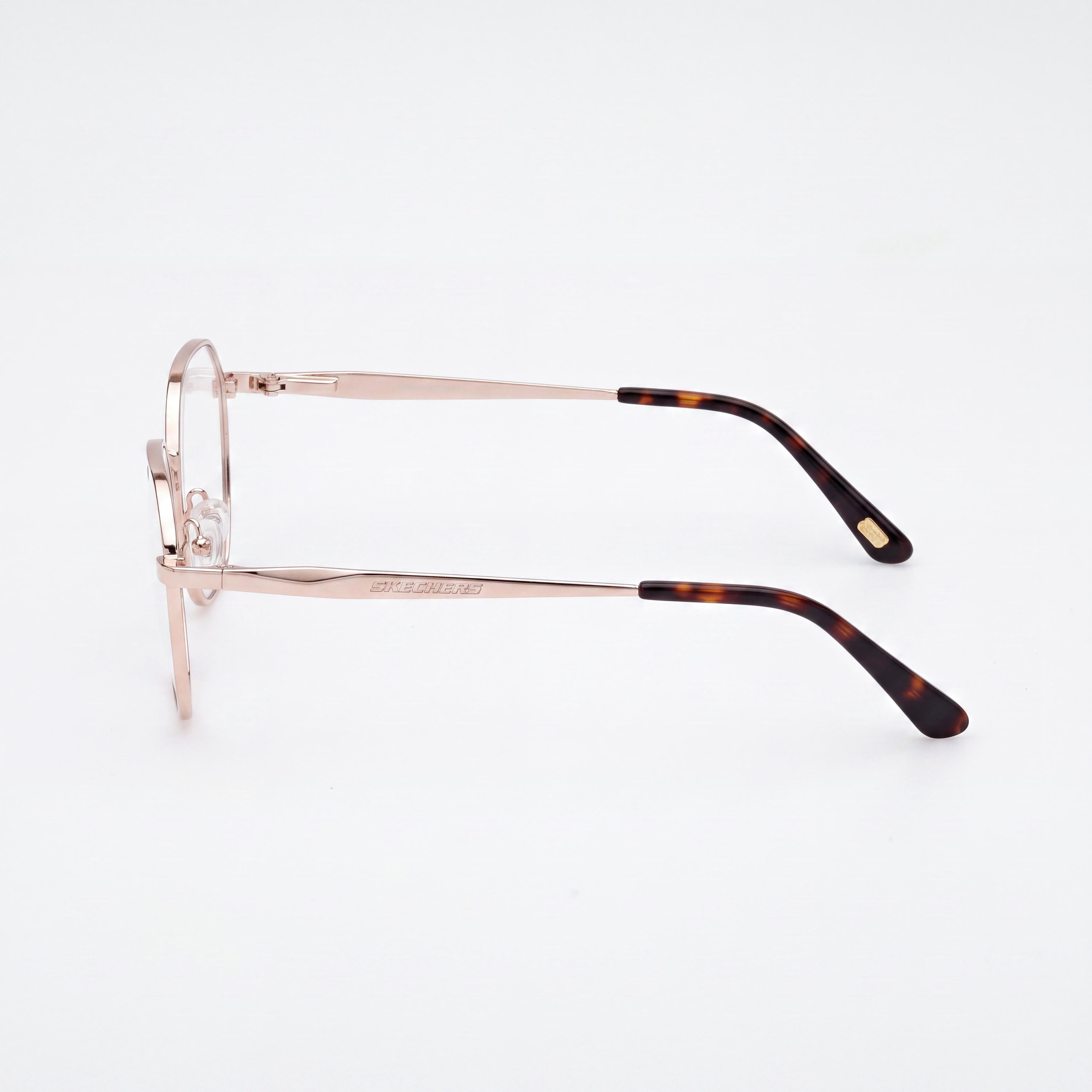 Skechers Se50063 Unisex Eyeglasses with Pale Gold Metal Frame, Pale Gold Lenses, 53mm Lens Width, Photo 2