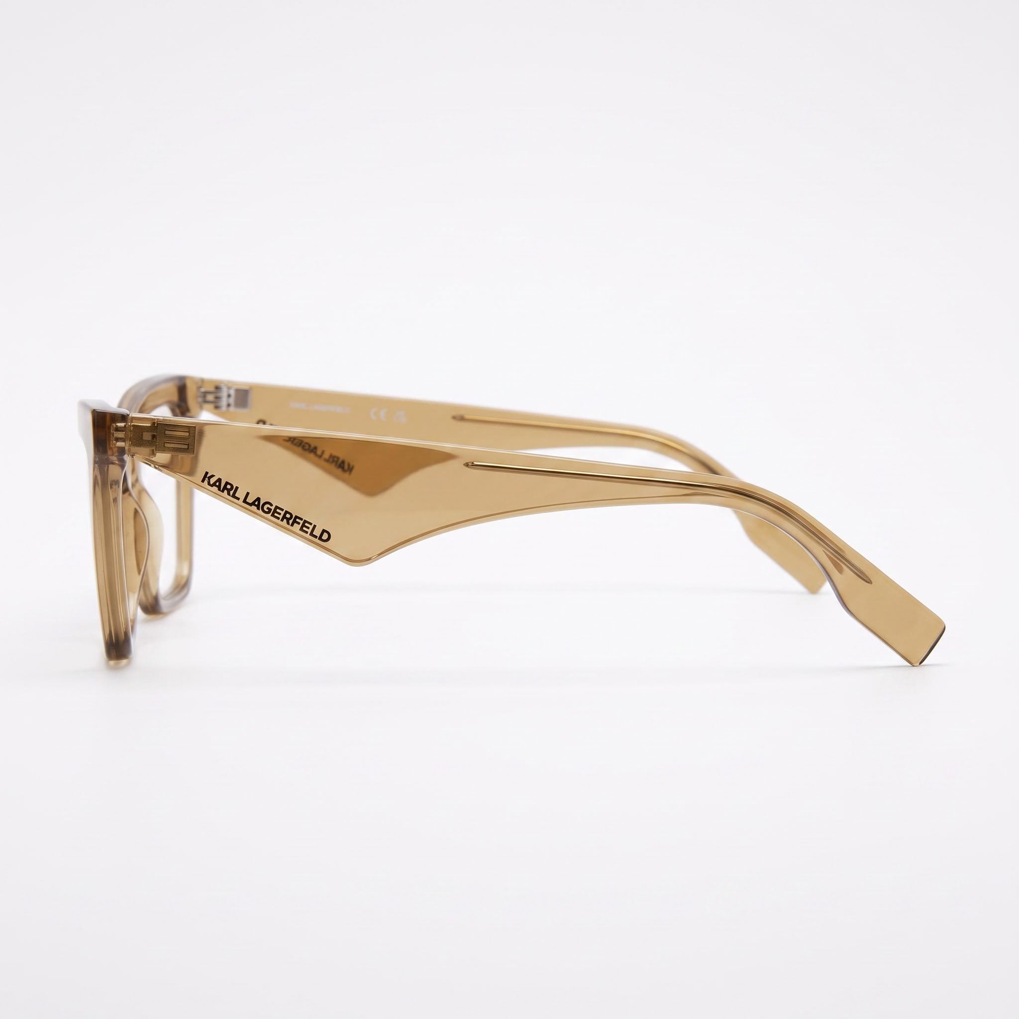 Gafas Karl Lagerfeld Kl6195 para mujer, metal marrón claro y acetato con lentes de policarbonato 54-17-140, Photo 3