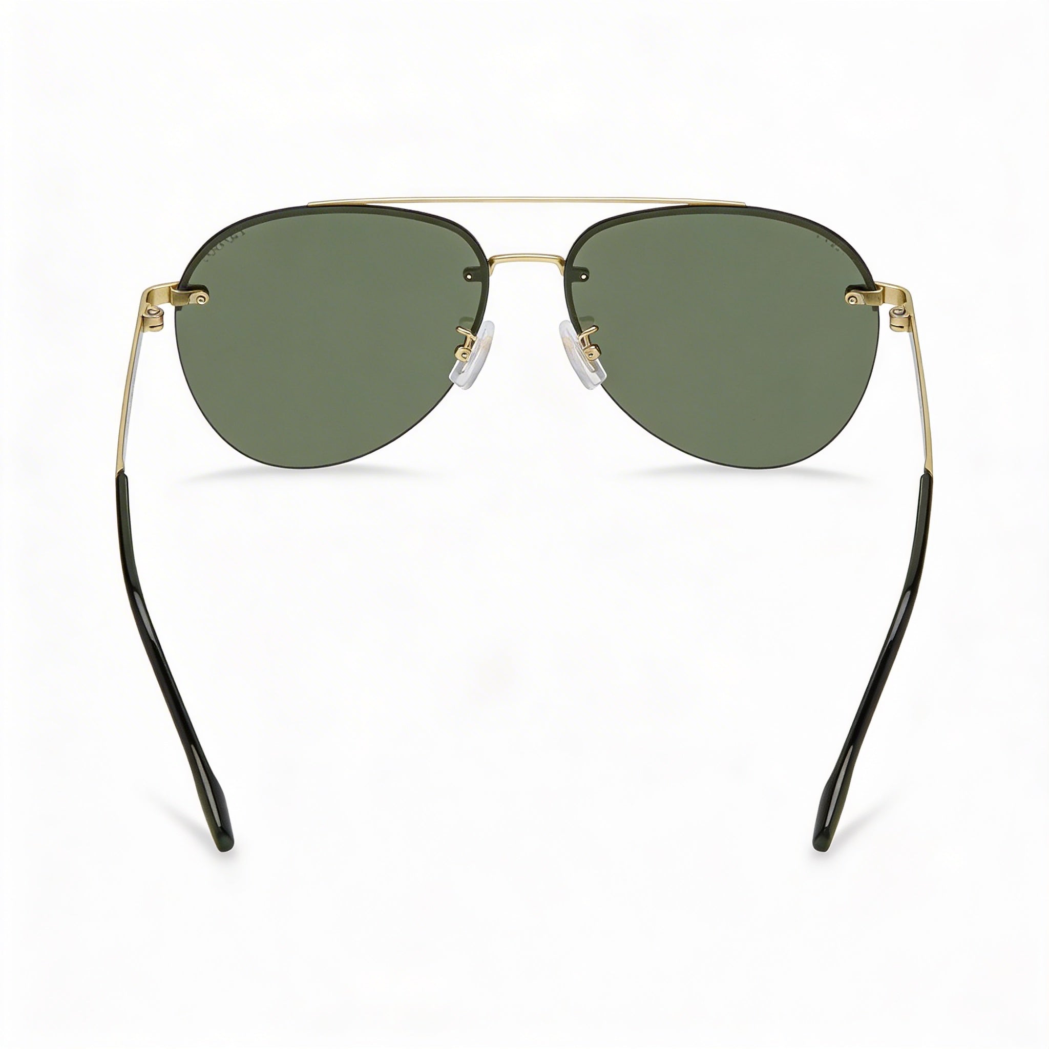 HUGO BOSS Modern Women's Metal Frame Matte Gold Polycarbonate Lenses UV Protected Sunglasses, Lens Width 62mm, Photo 3