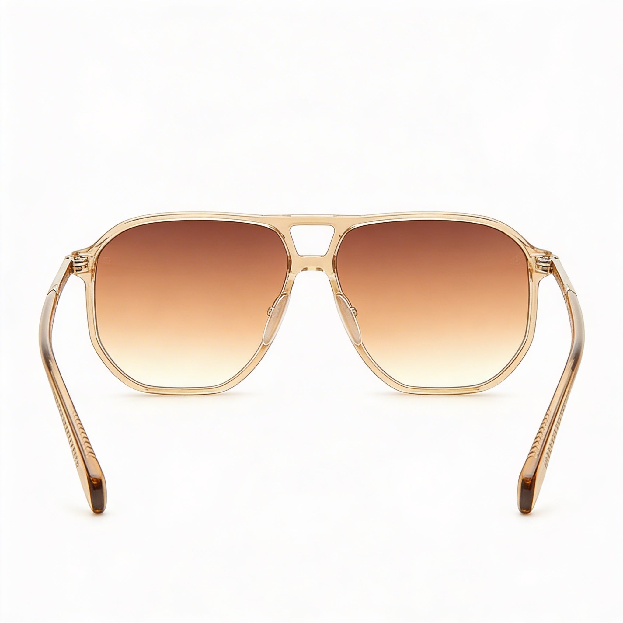 Gafas de sol Rag & Bone Modern Heritage para mujer, de acetato beige, con protección UV y lentes color ladrillo con sombreado marrón, 58 mm, Photo 4