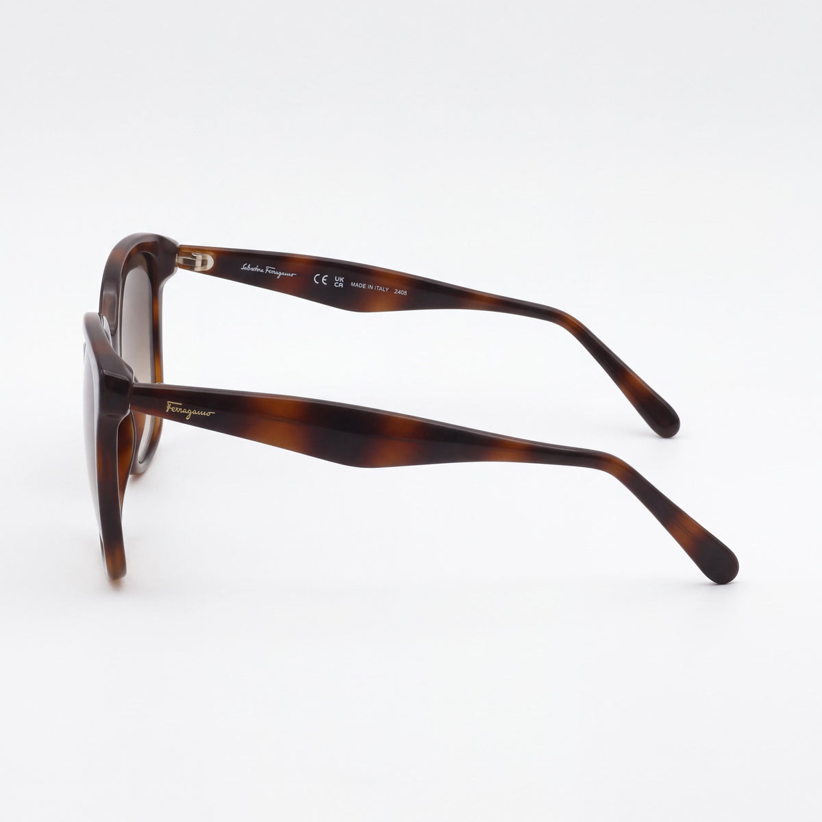 Gafas de sol casuales Salvatore Ferragamo para mujer con montura de plástico de carey y protección UV 400, talla 56, Photo 3