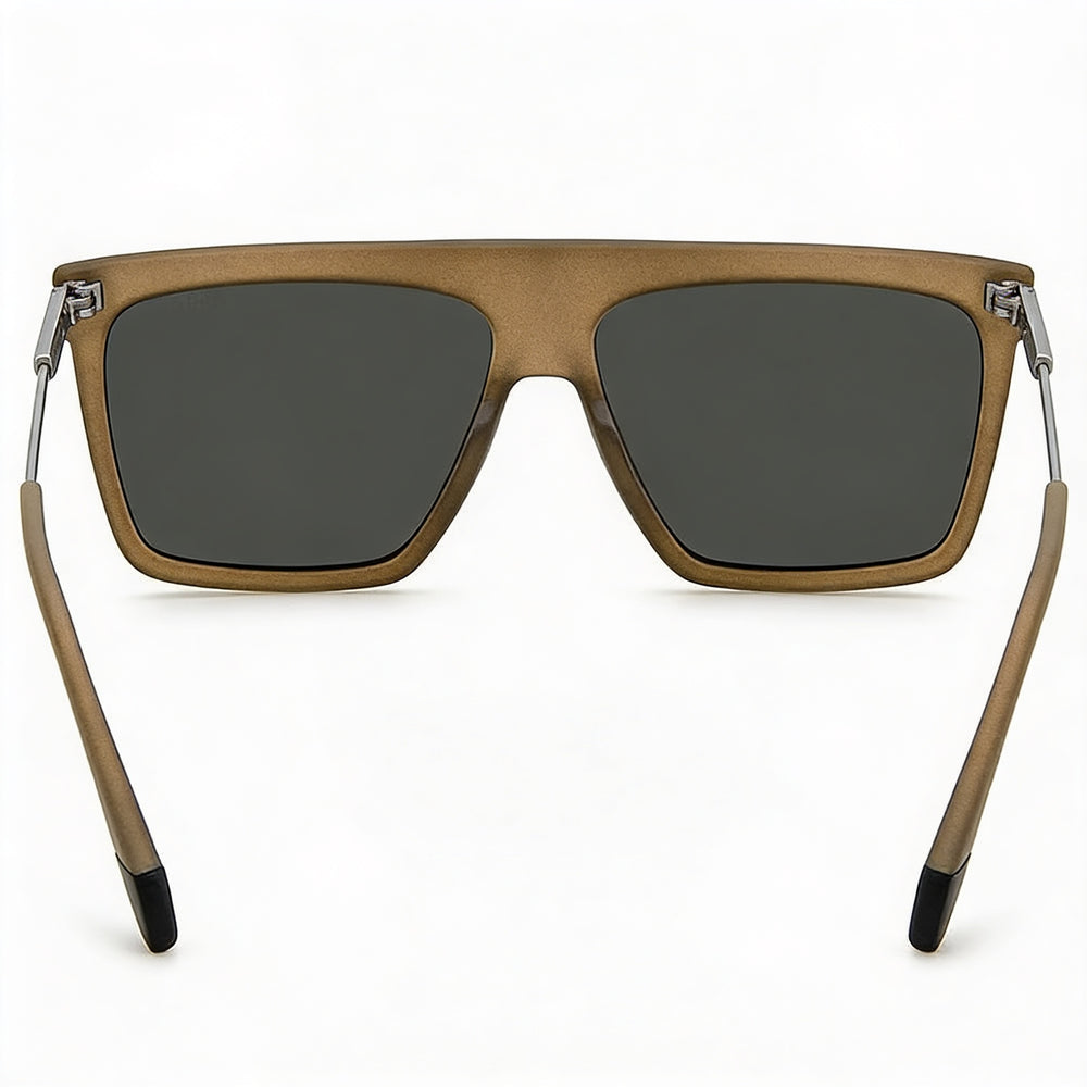 Polaroid PLD 6179/S Browline Unisex Polycarbonate Polarized UV Protection Grey Lens Sunglasses Matte Brown 58mm