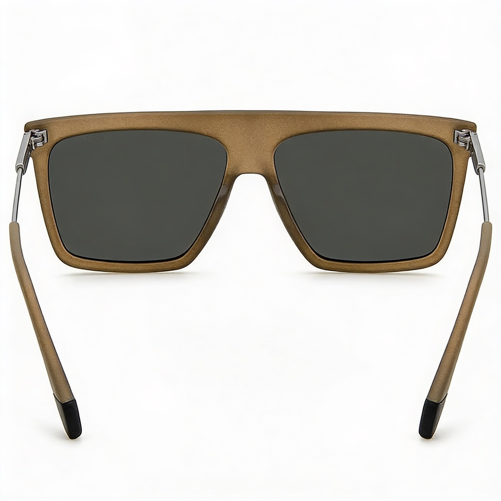 Gafas de sol Polaroid PLD 6179/S Browline unisex de policarbonato, polarizadas, con protección UV, lentes grises, marrón mate, 58 mm, Photo 3