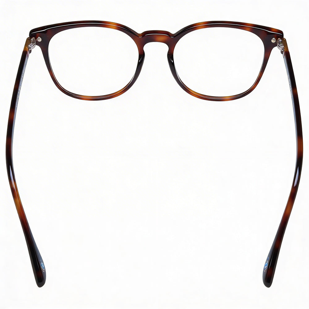 Gafas BMW casuales para hombre, redondas, plástico Havana rubio, lentes transparentes, 52-19-145mm