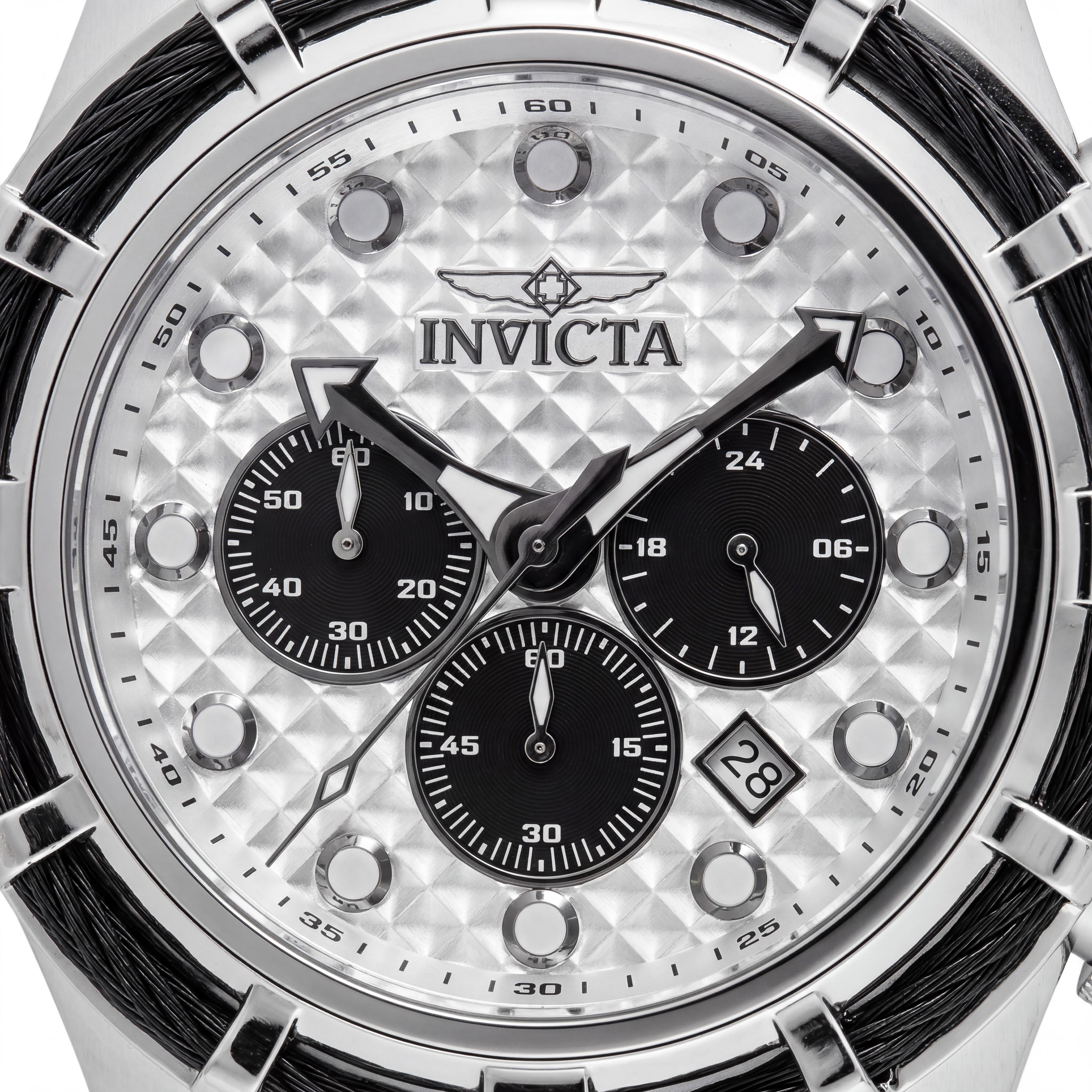 Invicta Bolt 49163 Unisex Chronograph Quartz Watch, Stainless Steel Case, Silver Dial, 50mm, Photo 2