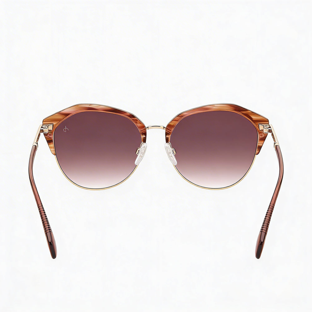 Gafas de sol Rag & Bone Modern Heritage para mujer, de acero inoxidable, color burdeos, rojo, cuerno rosa, 55 mm, con protección UV