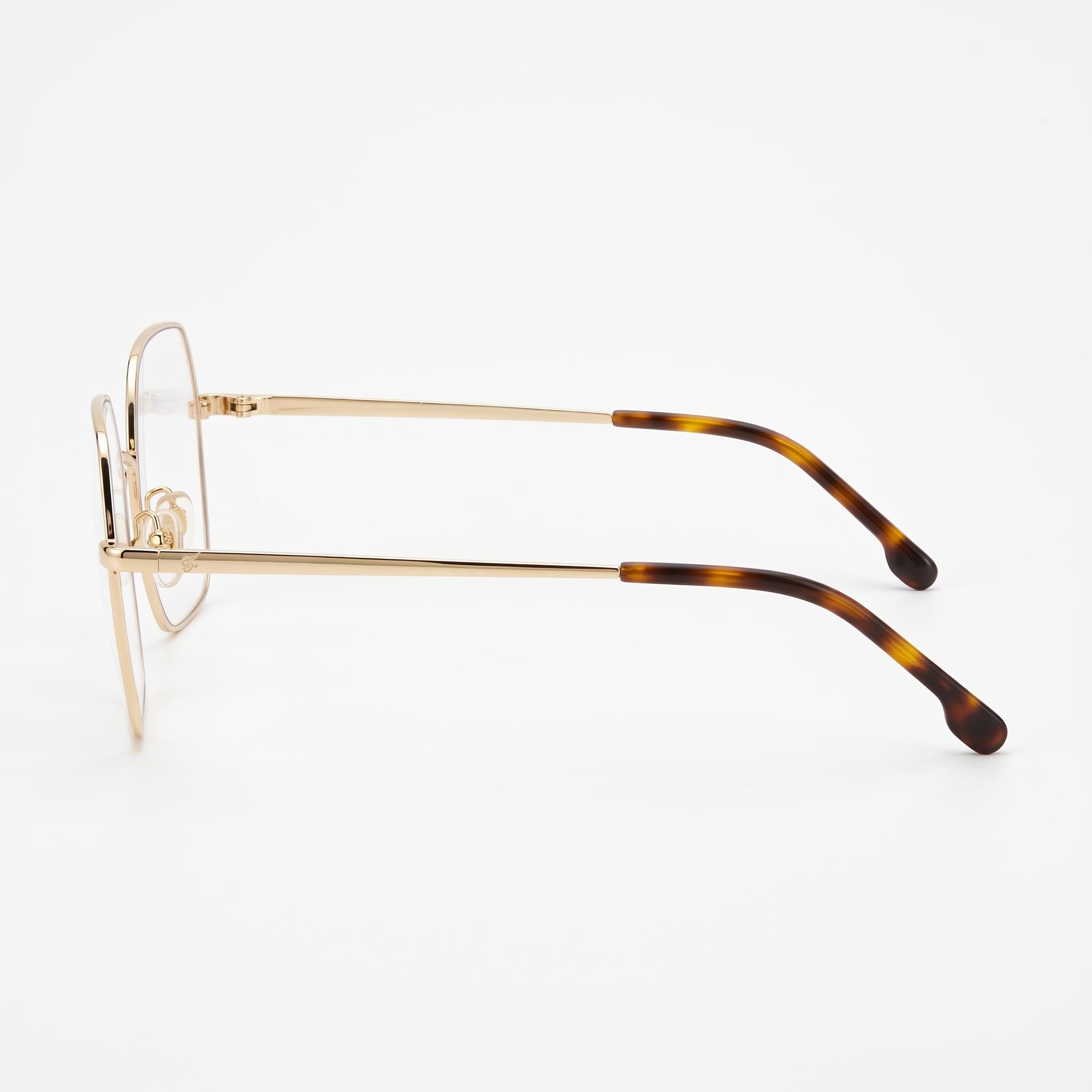 Carrera 3035 Women's Gold Ivory Stainless Steel Frame Polycarbonate Lens Eyewear, Lens Width 53mm, Bridge 140mm, Temple 18mm, Photo 3