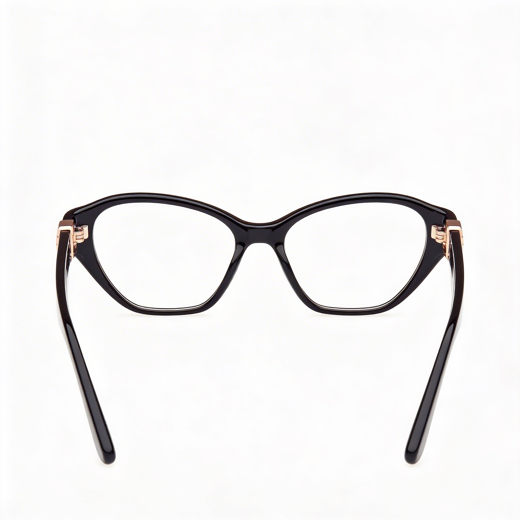 GUESS Women's Gu50119 Shiny Black Plastic Frame Clear Polycarbonate Lens Eyewear 51mm, Photo 4
