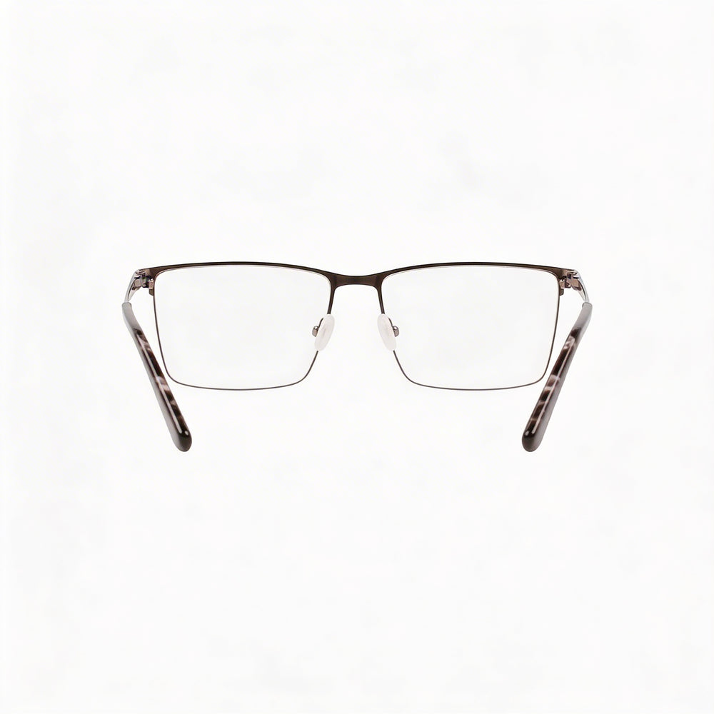 Gafas unisex Calvin Klein Ck22102 de metal rectangulares, color negro y metalizado, 57 mm