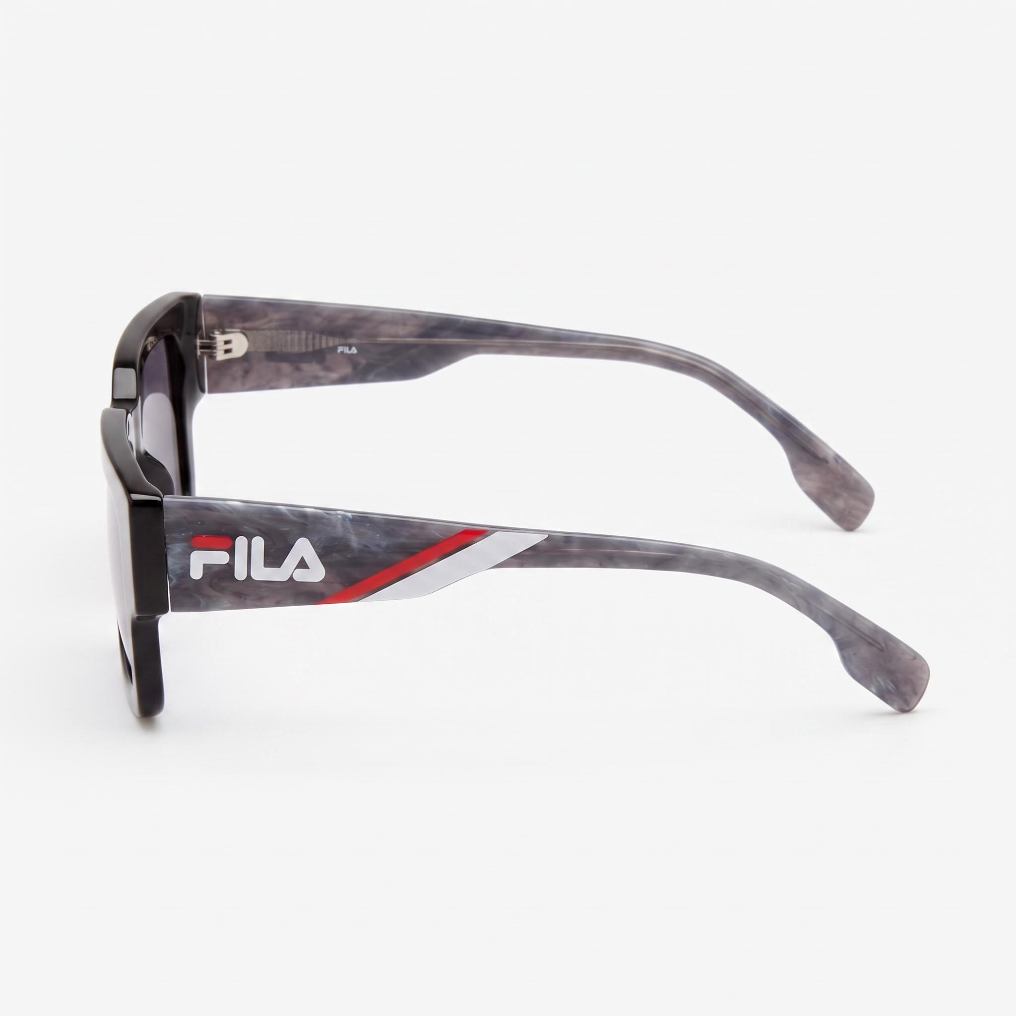 Fila Casual Men's Sunglasses featuring Shiny Black Acetate Frame and Smoke Crystal Lenses 51-20-140, Photo 3