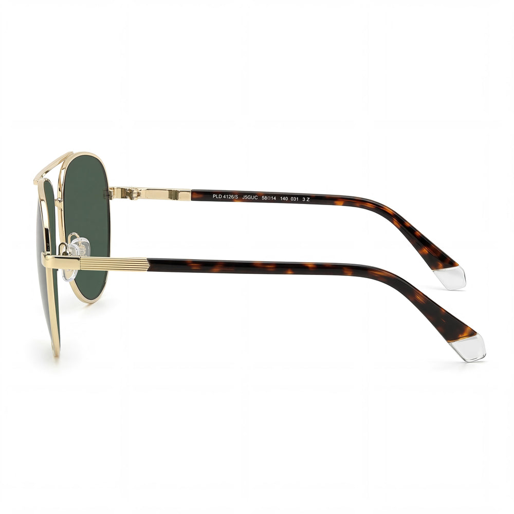 Gafas de sol Polaroid PLD 4126/S J5G Gold Aviator para hombre, 61 mm
