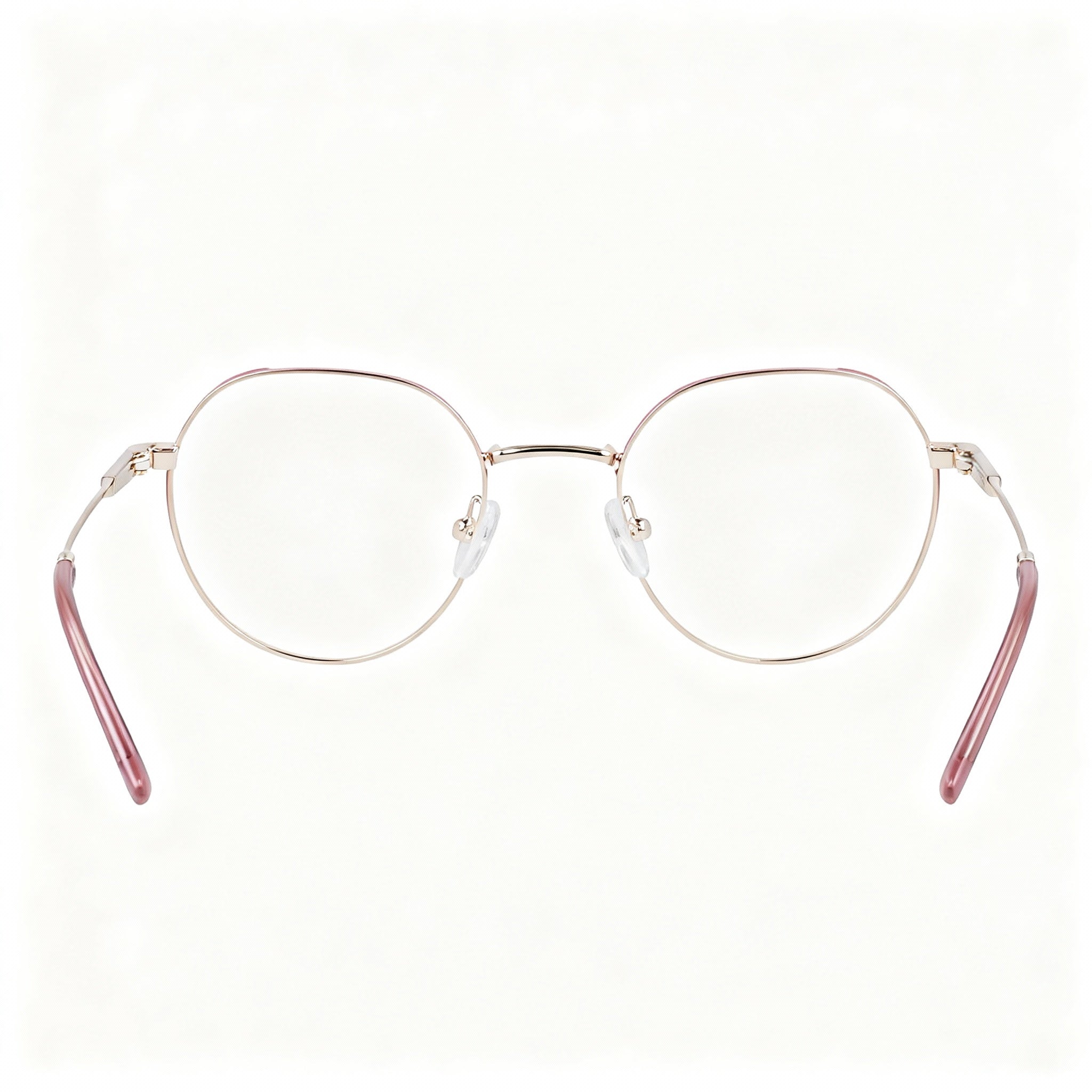 DKNY Dk1032 Women's Gold Metal Oval Frame Polycarbonate Non-Polarized Eyeglasses 48mm Lens Width, Photo 4