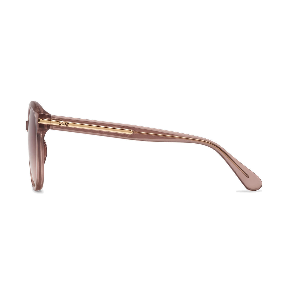 QUAY AUSTRALIA Rent Free Women's Sunglasses, Doe Injection Frame, Brown Fawn Polycarbonate Lenses, UV Protection, Non-Polarized, 147mm, Photo 3