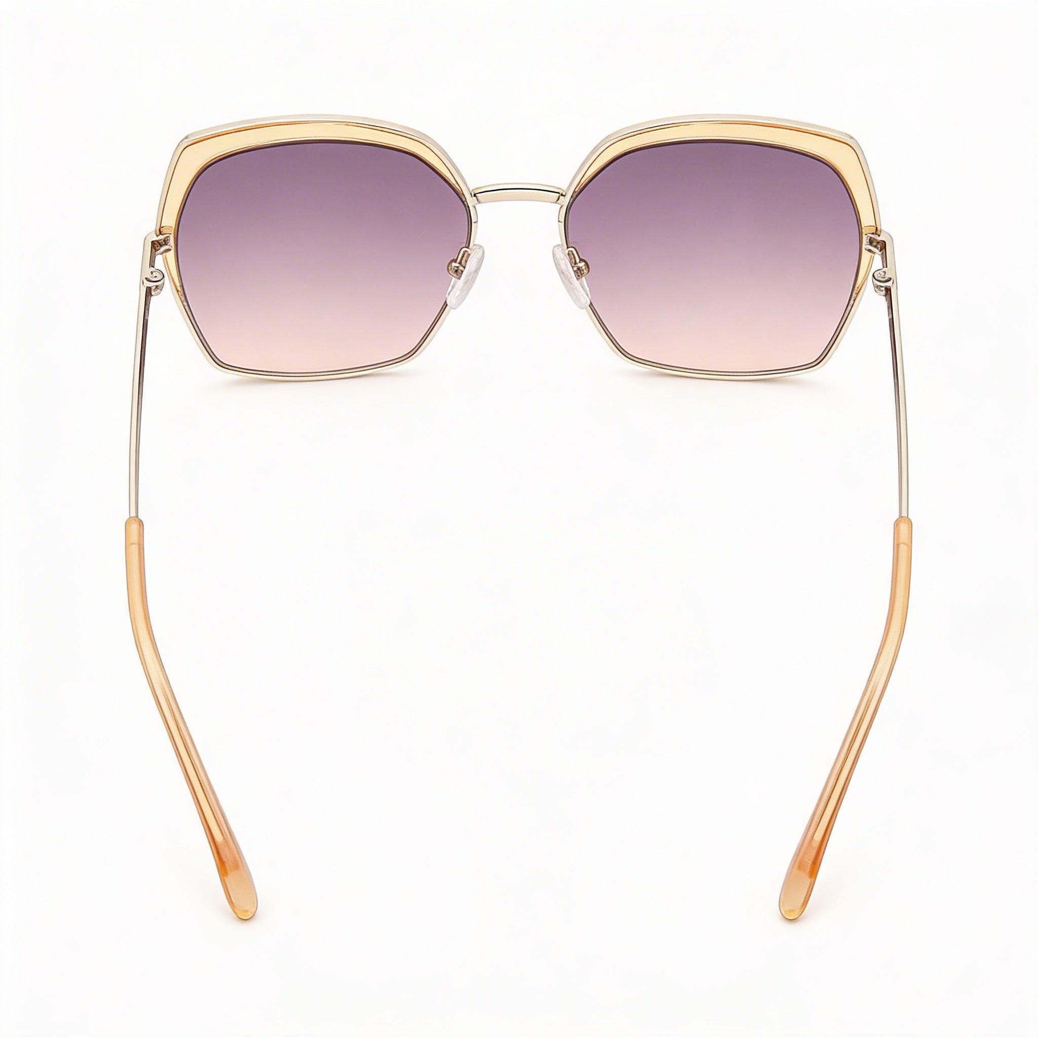 Gafas de sol Guess Classic para mujer, color dorado antiguo, con forma de mariposa, con degradado marrón, no polarizadas, protección UV del 100%, 59 mm, Photo 3