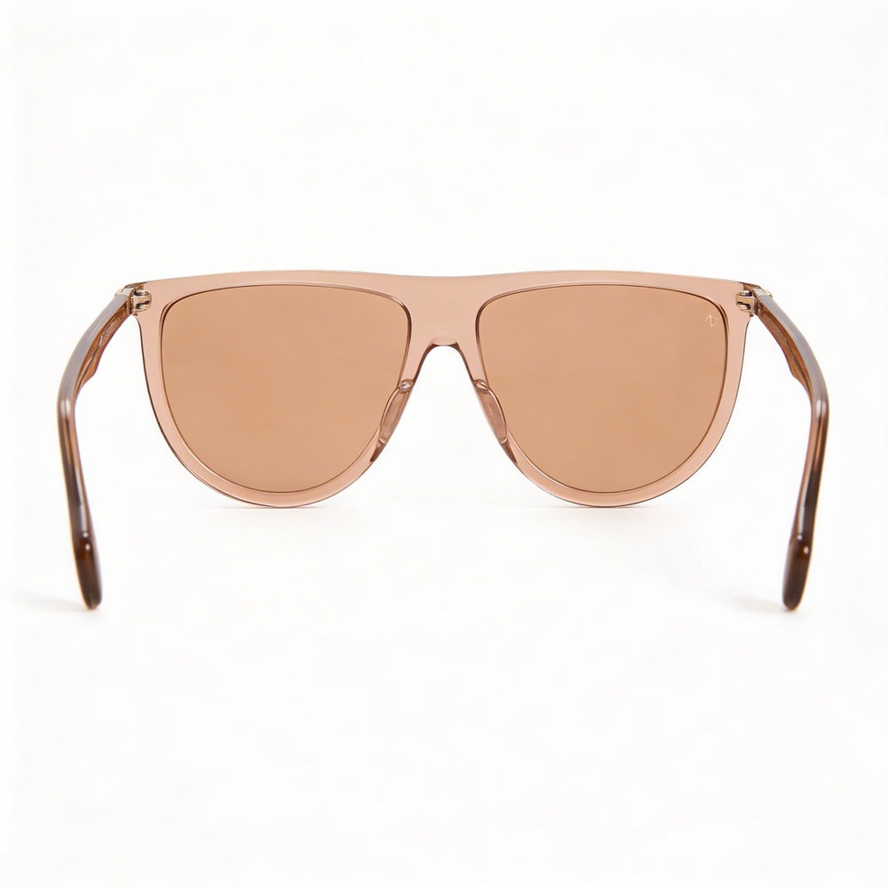 Rag & Bone Classic Sunglasses for Women - Brown Acetate Frame, UV Protection Lenses, 57mm Lens Width