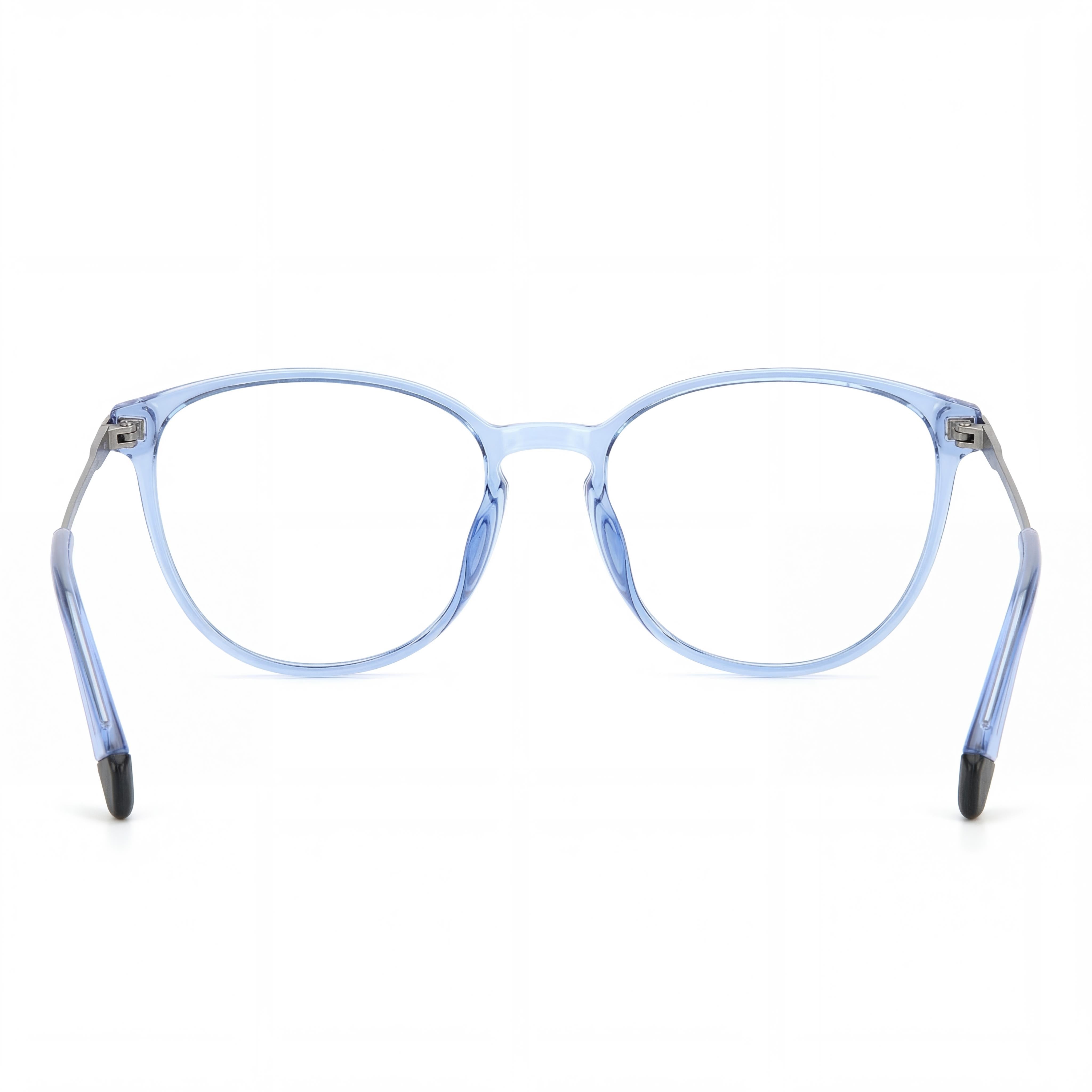 Gafas de sol Polaroid modernas para mujer con montura de acetato azul y lentes con protección UV no polarizadas de 52 mm, Photo 4
