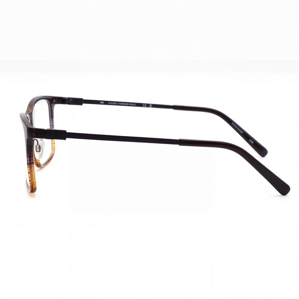 Flexon Ep8011 Women's Premium Cellulose Acetate Frame Sunglasses Navy Amber 53mm