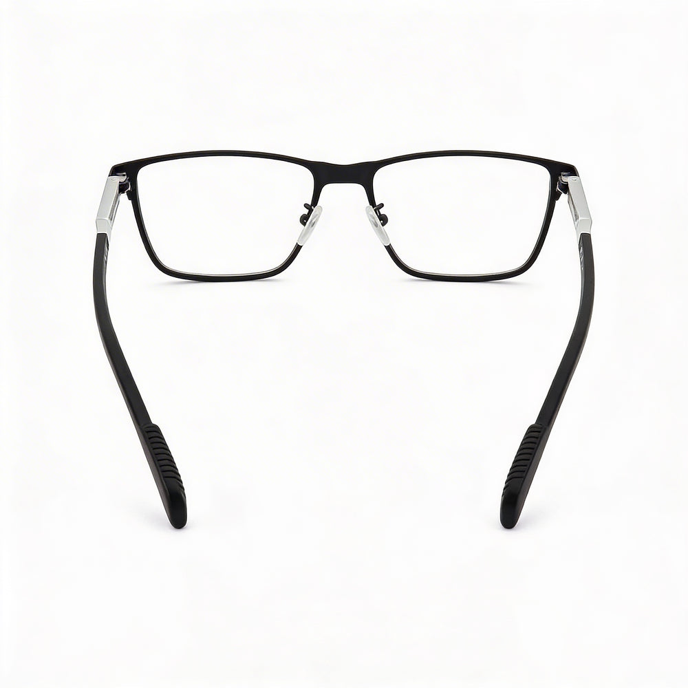 Adidas Sp5021 Men's Square Metal Frame Eyeglasses, Matte Black, Lens Width 54mm, Bridge 18mm, Temple 140mm
