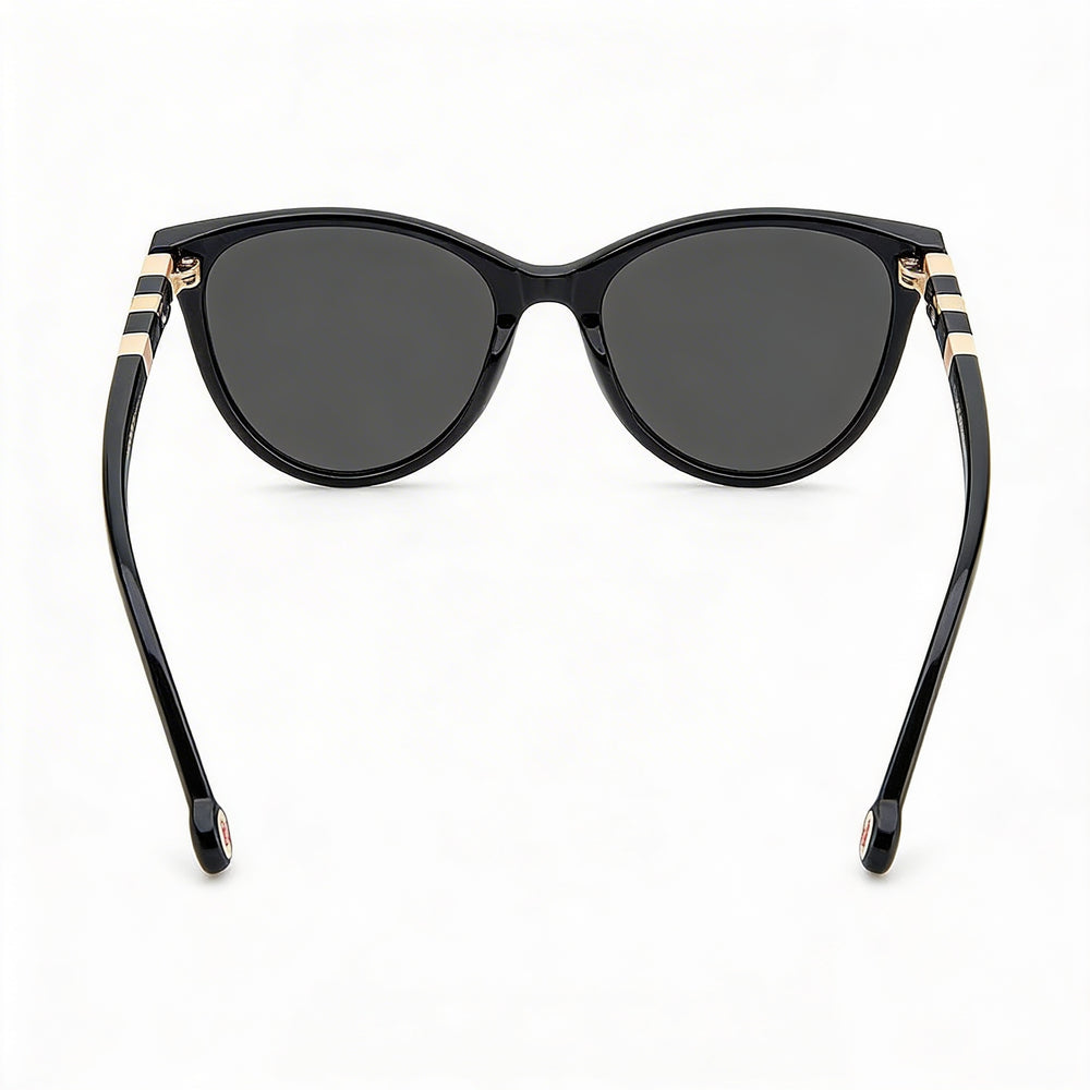 Carolina Herrera HER-0107/S Gafas de sol casuales para mujer de plástico negro, nude y gris con protección UV de 57 mm