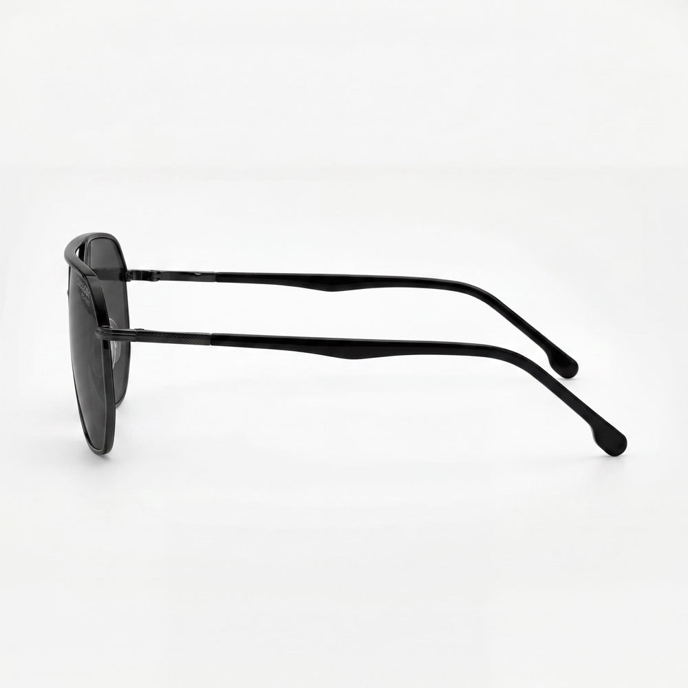 Carrera Classic Men's Metal Dark Ruthenium Square Solid Tint Glass Lens 59-15-145mm UV Protection Sunglasses