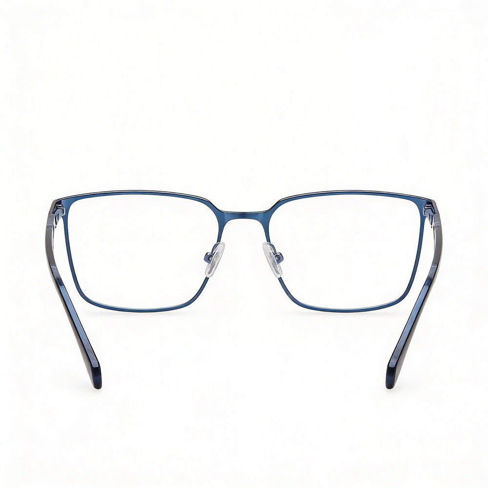 GUESS Gu50243 Men's Metal Frame Eyeglasses with Matte Blue Shiny Blue Finish and Polycarbonate Lenses 58mm