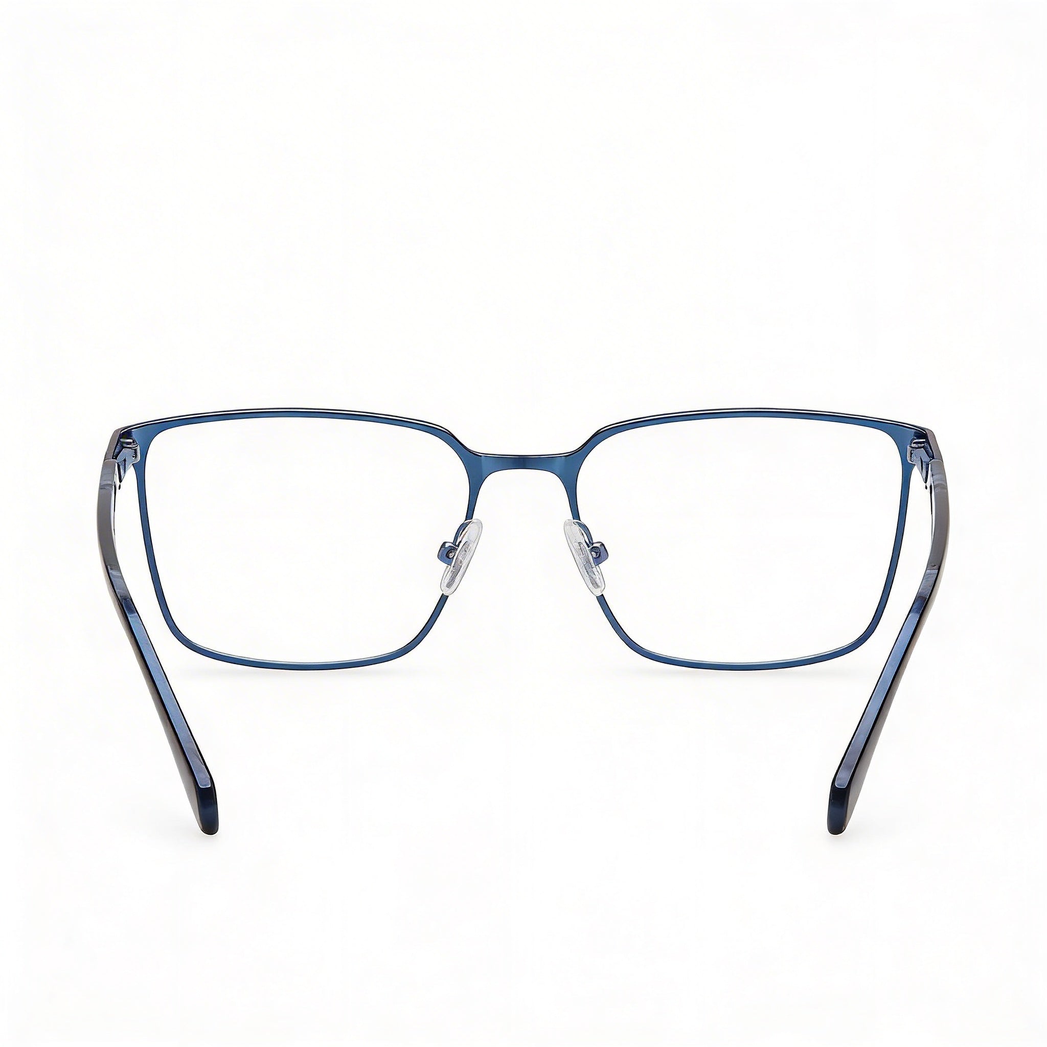 GUESS Gu50243 Gafas para Hombre con Montura de Metal Acabado Azul Mate y Brillante, y Lentes de Policarbonato 58mm, Photo 4