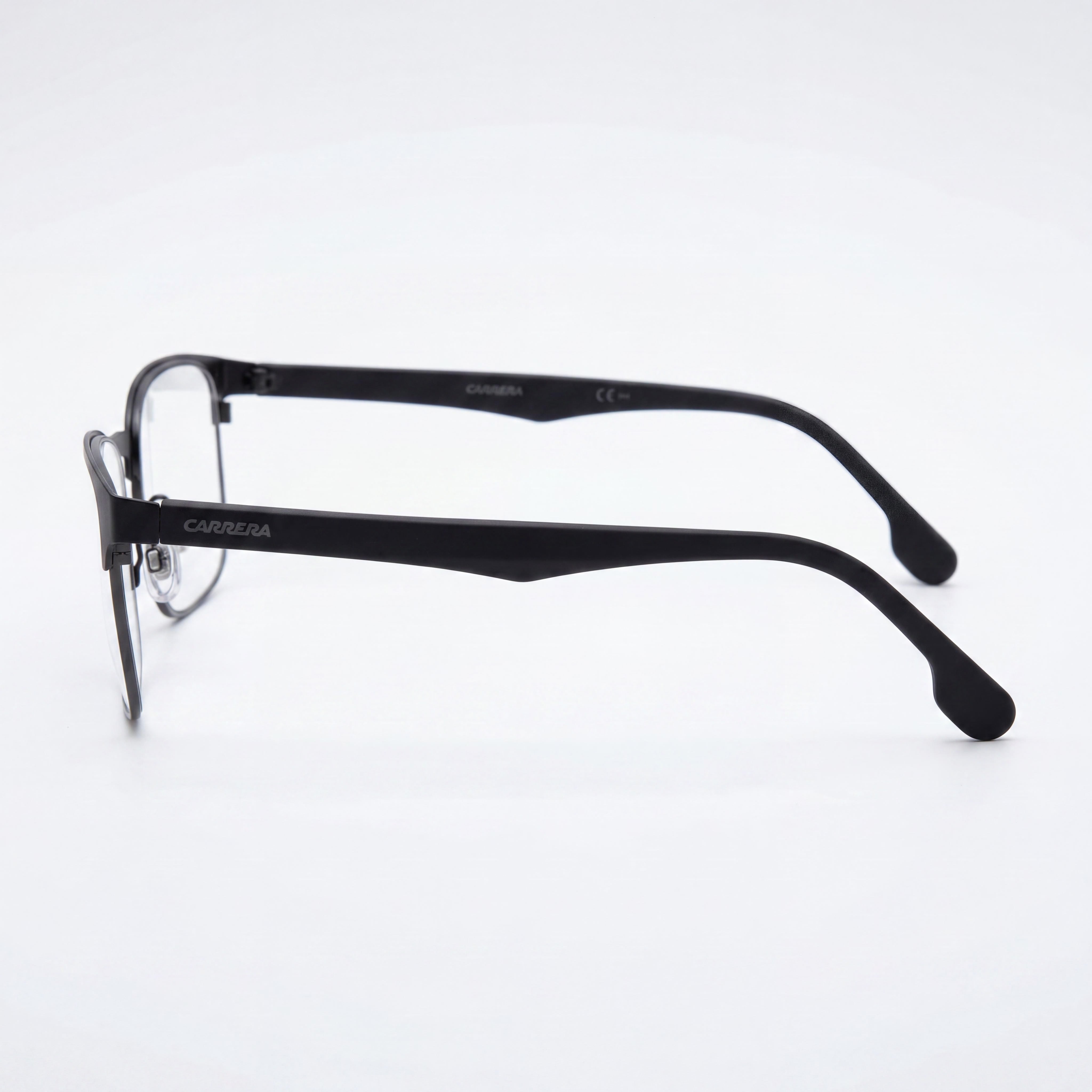 Carrera 138/V Gafas Ópticas Rectangulares Delgadas de Metal Negro Mate Unisex con Barra Frontal 54mm, Photo 3