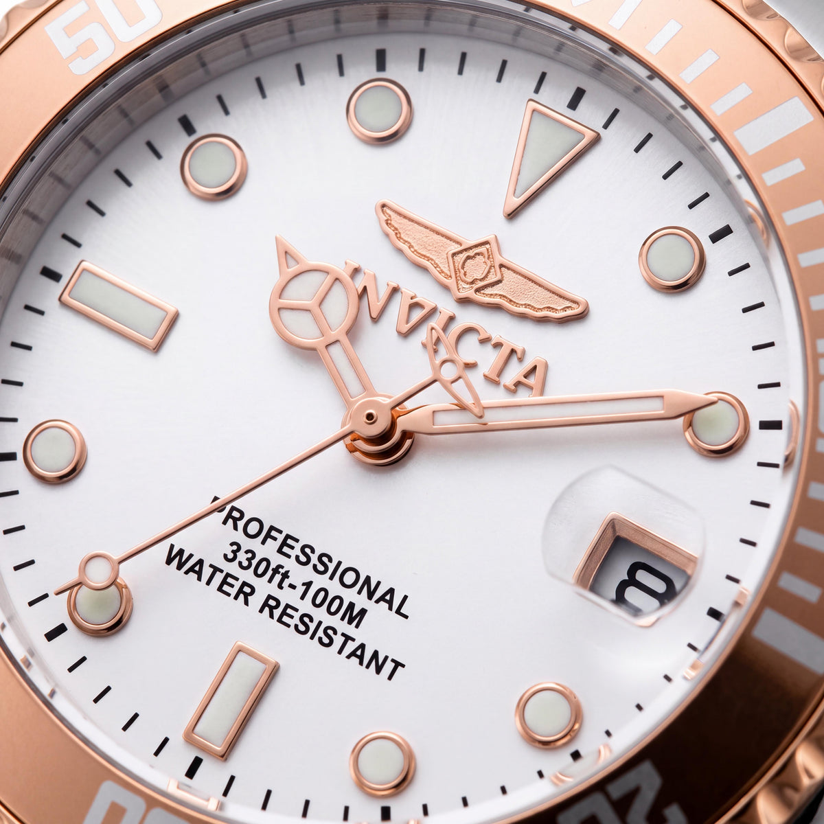 Invicta Women's Diver Quartz Watch Two Tone Stainless Steel White Dial Mineral Crystal 34mm Water Resistant, Photo 2