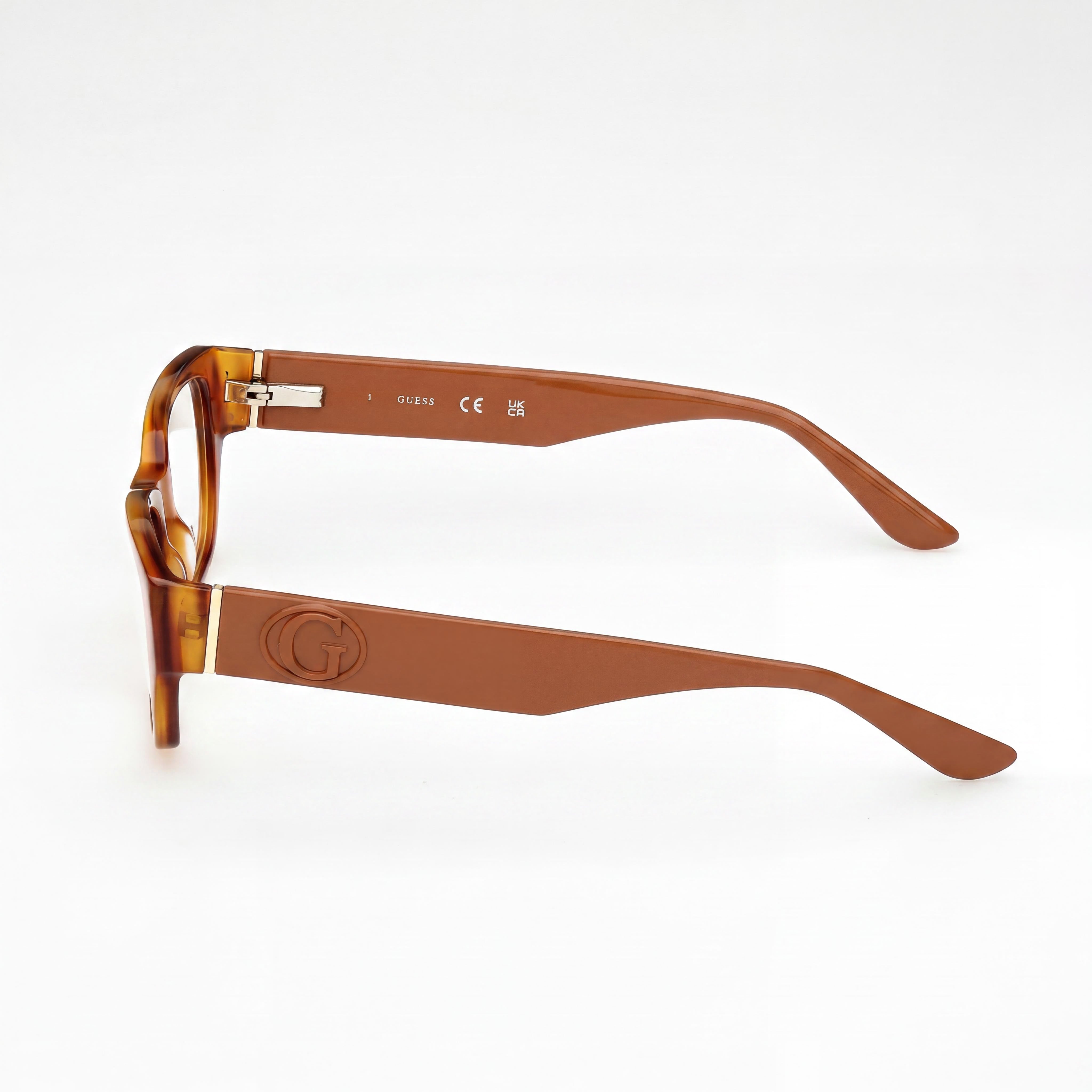 GUESS Gu50304 Women's Eyeglasses featuring Blonde Havana Shiny Light Orange Plastic Frame (50mm Lens), Photo 2