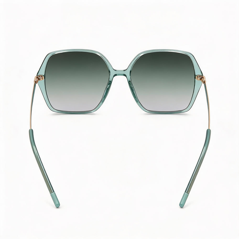 Gafas de sol BOSS 1660/S para mujer, montura de acetato dorado claro, lentes grises con protección UV, 57 mm
