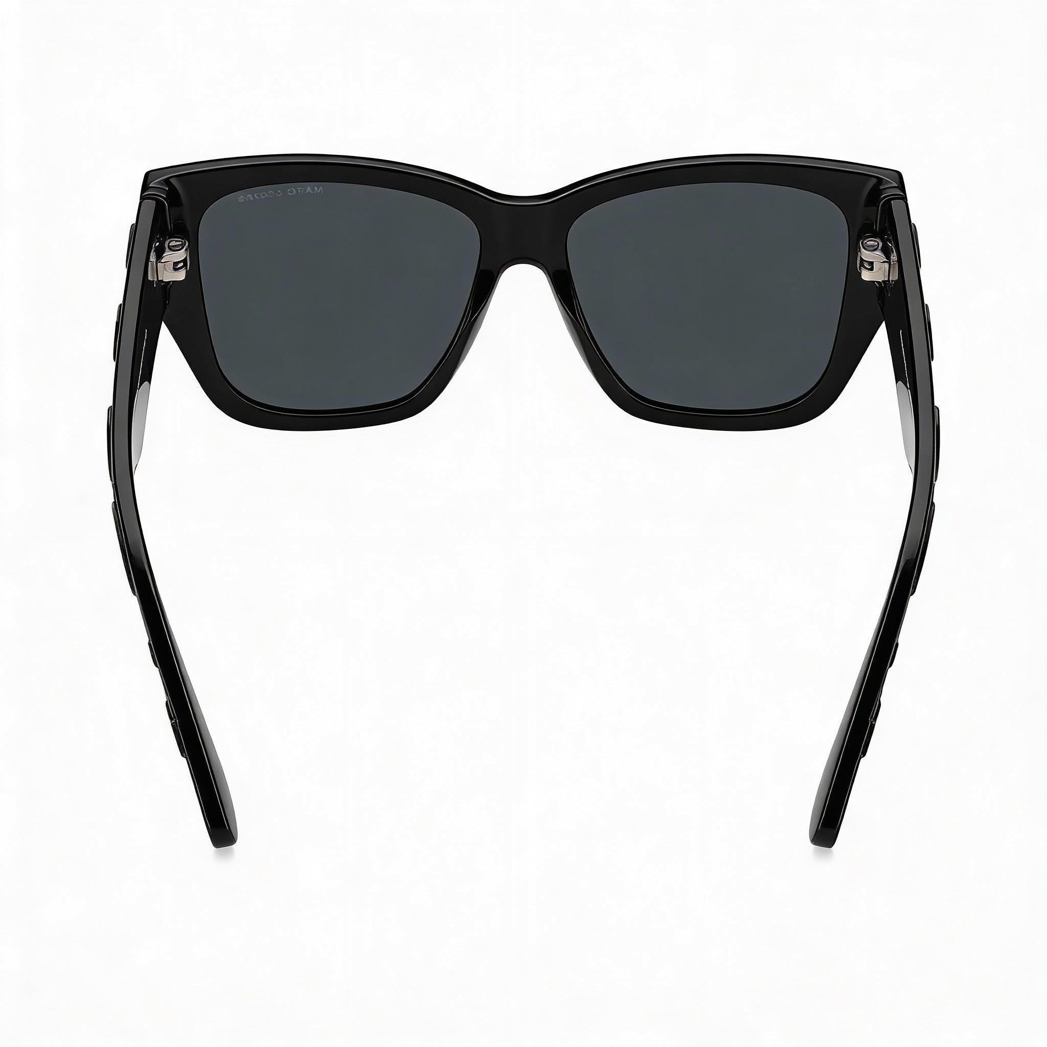 Marc Jacobs Marc 695/S Unisex Square Acetate Sunglasses with Black White Frame and Grey Lenses 55-16-145, Photo 3