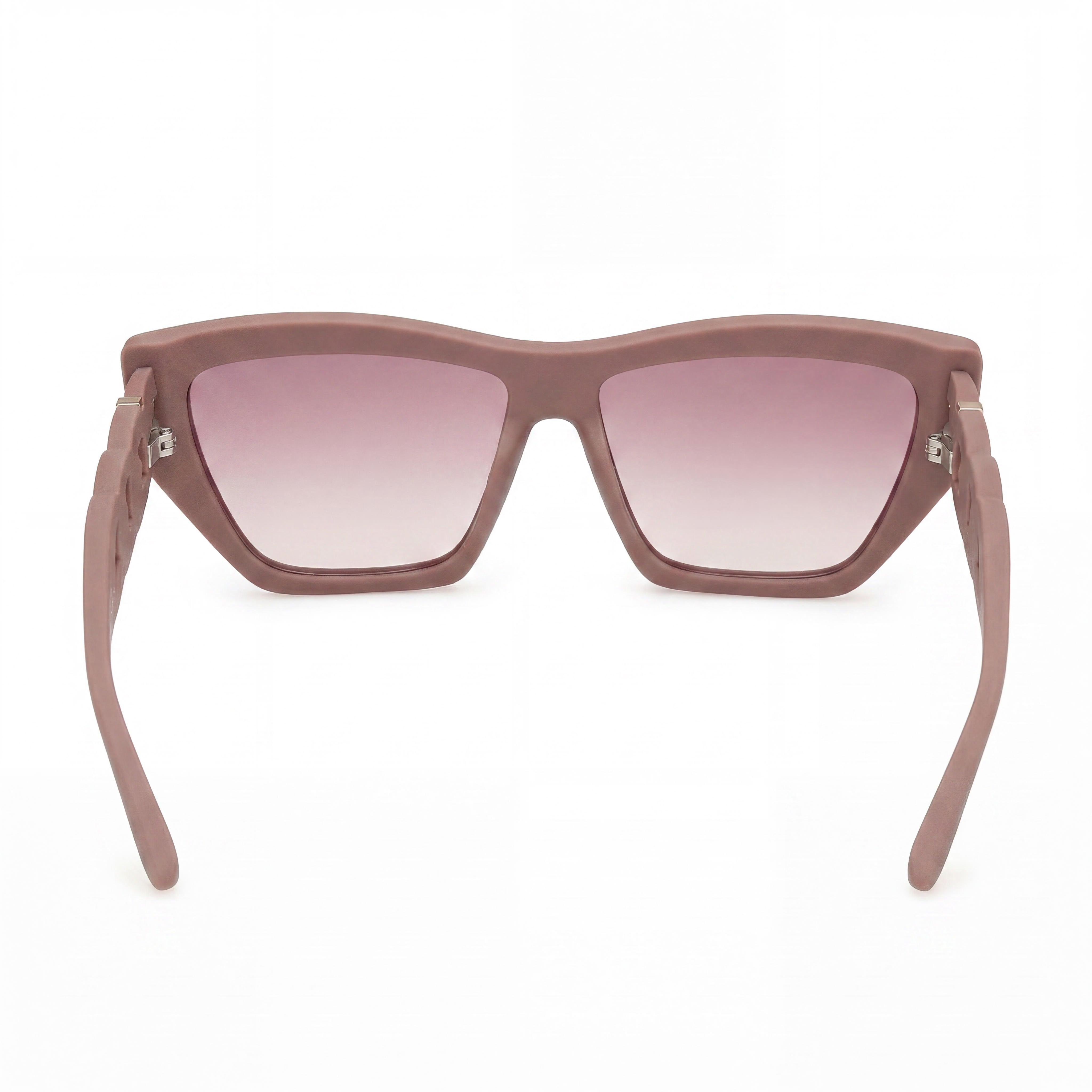 GUESS Modern Women's Matte Beige Injected Cat-Eye Gradient Brown UV Protection Sunglasses 56mm, Photo 4
