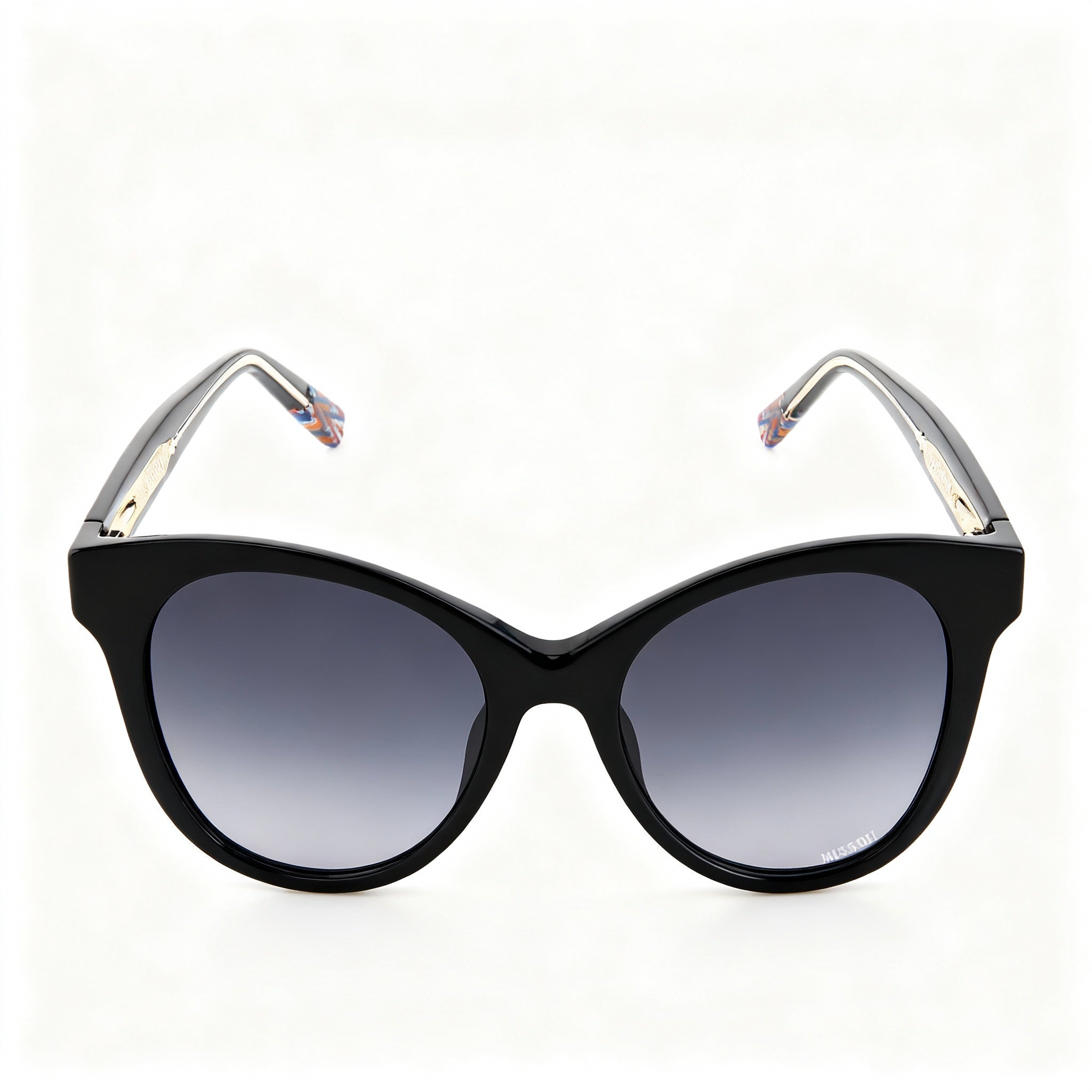 Missoni Modern Women's Black Acetate Sunglasses, Dark Grey Shaded, Non-Polarized UV Protection 54mm, Photo 3