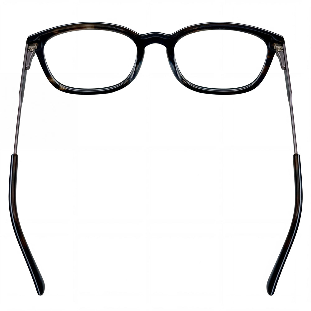 Jones New York Soft Square Matte Blue Plastic Men's Eyewear Frame with Spring Temples 53-18-140