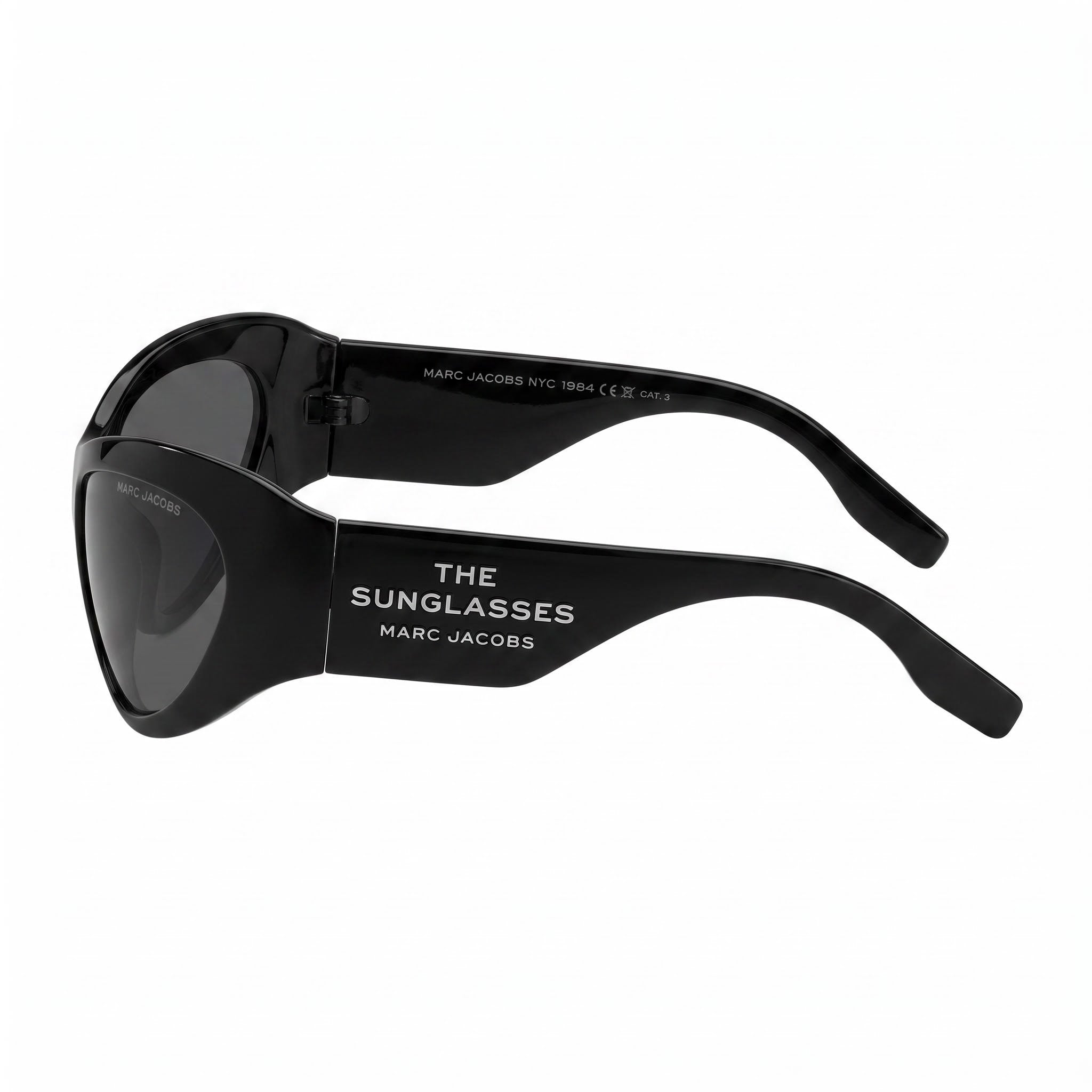 Gafas de sol informales de poliamida para mujer Marc Jacobs, negro/gris, lentes negras, 62 mm, Photo 3