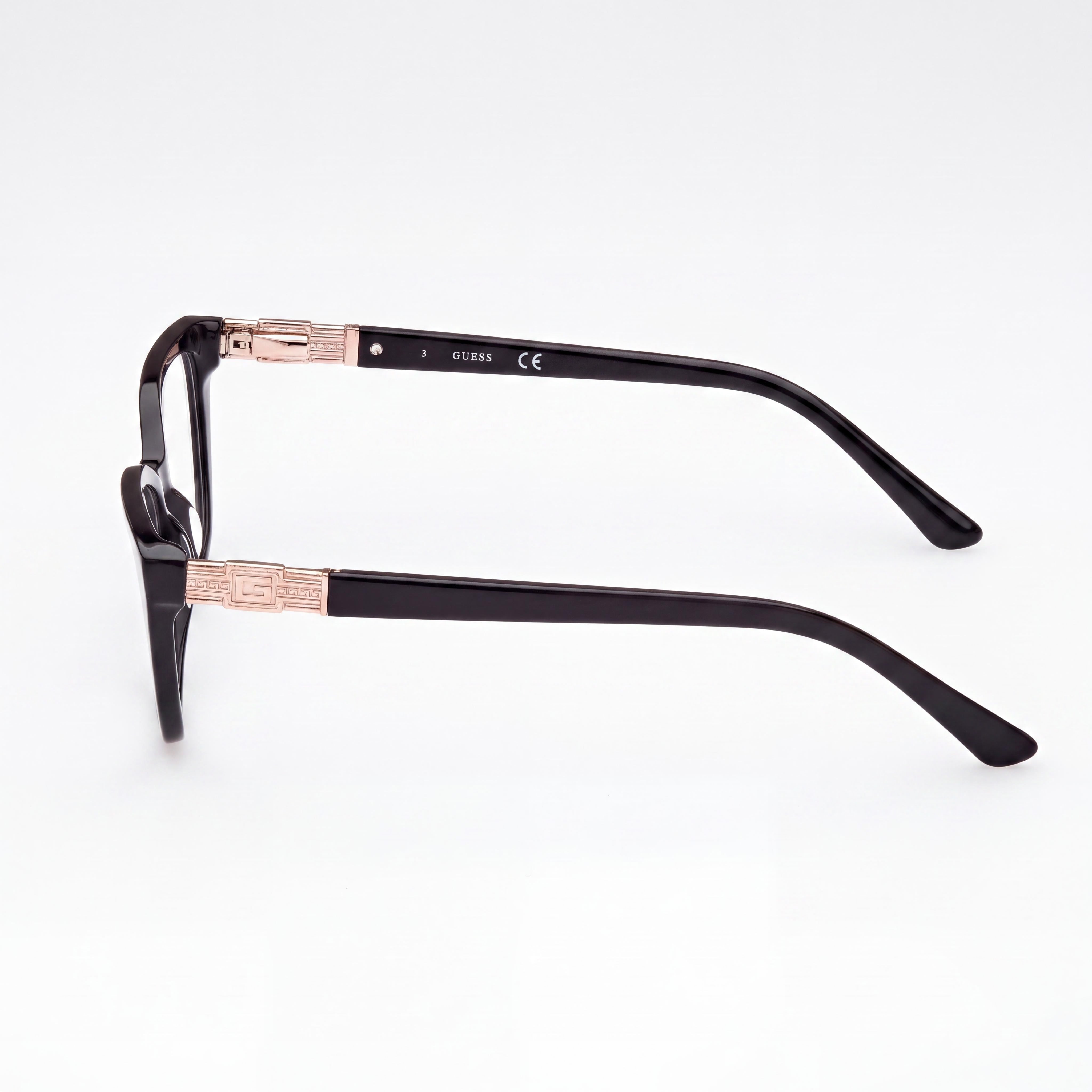 GUESS GU2941 Women's Casual Style Eyeglasses with a Shiny Black Plastic Frame, Size 51-15-140mm, Photo 2