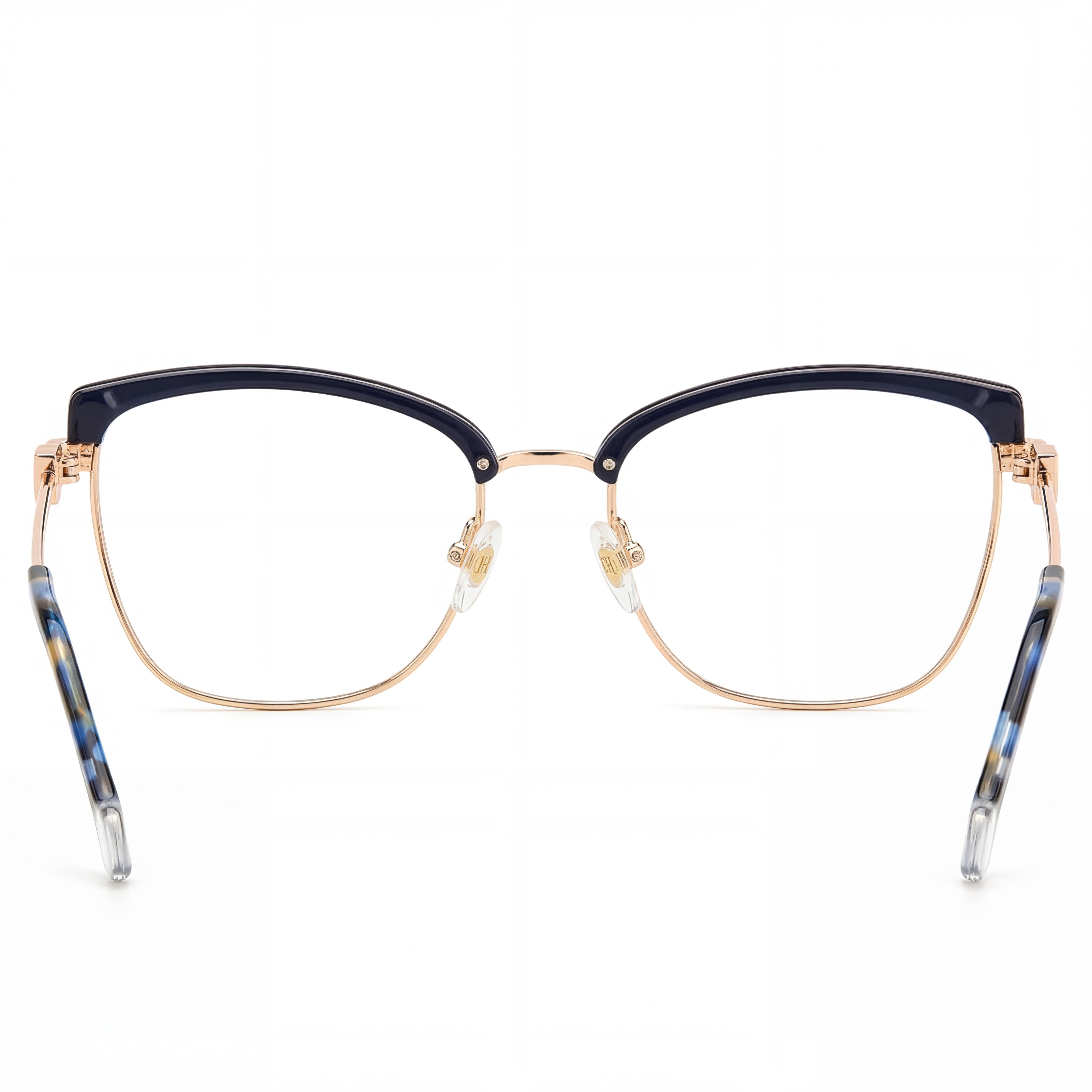 Gafas de sol Carolina Herrera HER 0243 clásicas de metal azul dorado con lentes multicolor de 53 mm para mujer, Photo 4