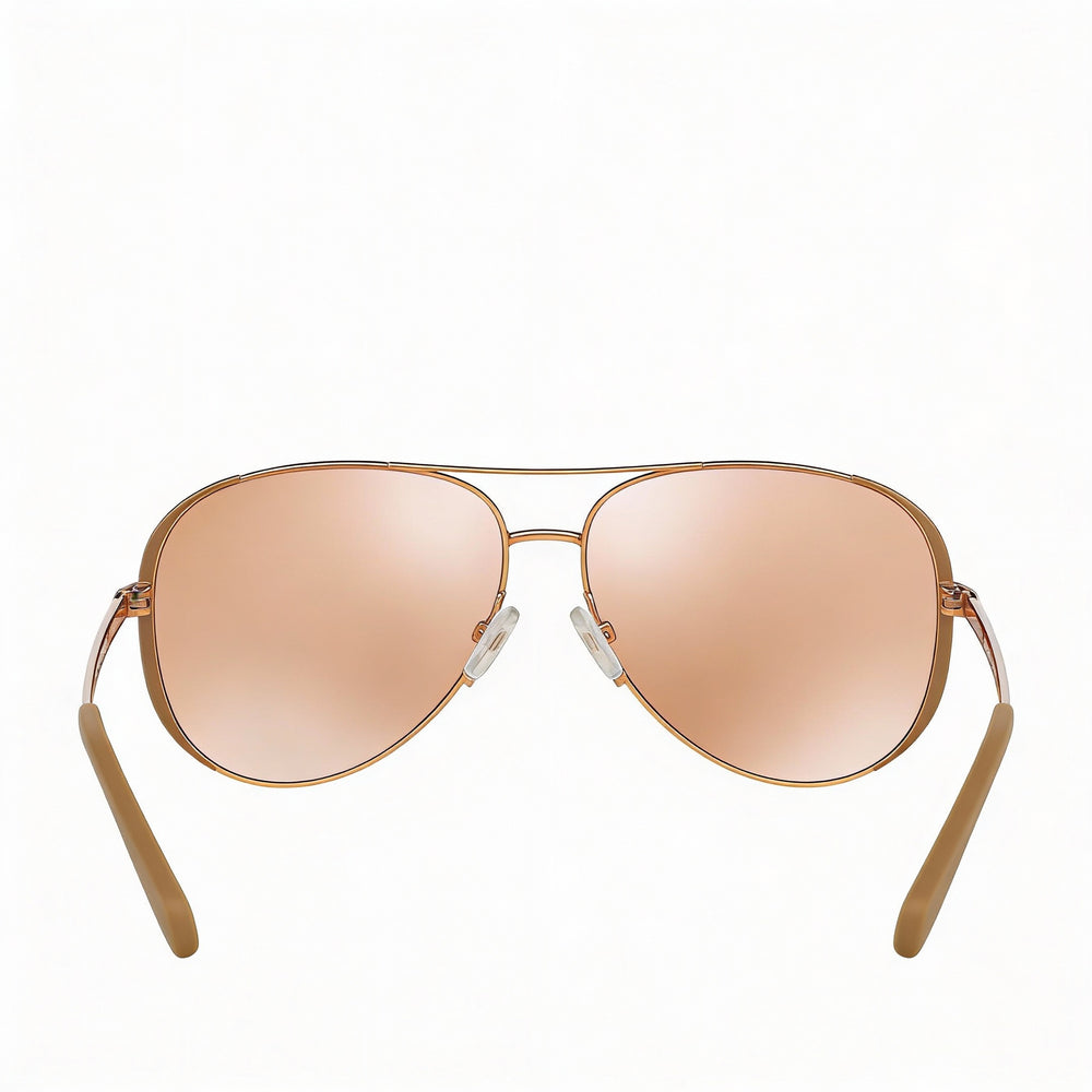Michael Kors Mk5004 Chelsea Women's Rose Gold Taupe Frame Rose Gold Flash Mirror Lens 59mm UV400 Sunglasses
