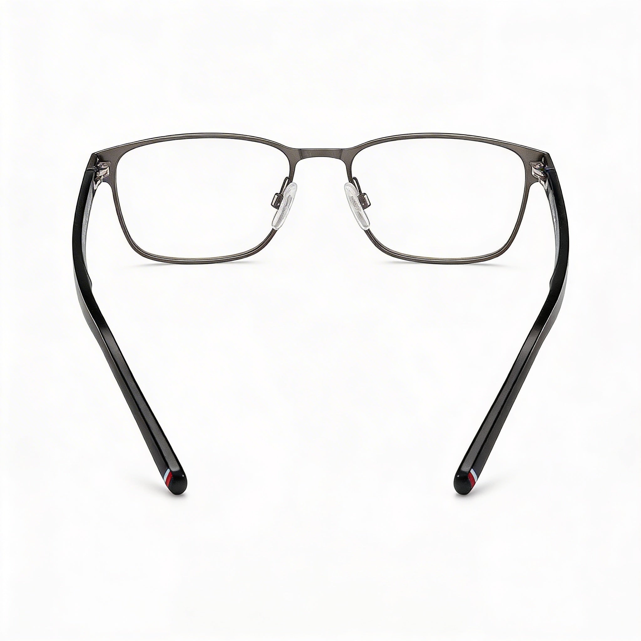 Gafas rectangulares de acero inoxidable semi mate rutenio oscuro Tommy Hilfiger T. Hilfiger 1769 para hombre 55mm, Photo 3