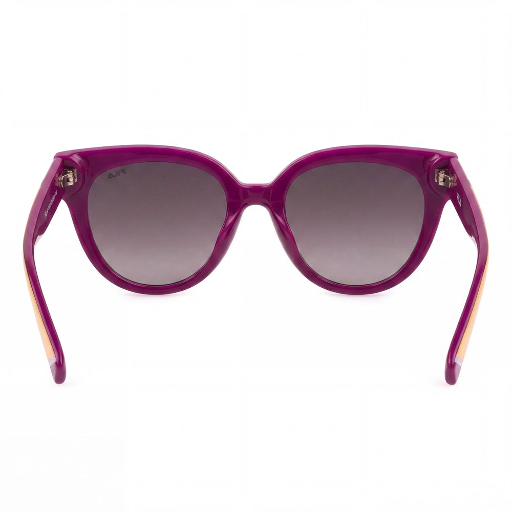 Gafas de sol unisex Fila Modern con montura inyectada fucsia brillante y lentes de policarbonato, 51 mm de ancho de lente