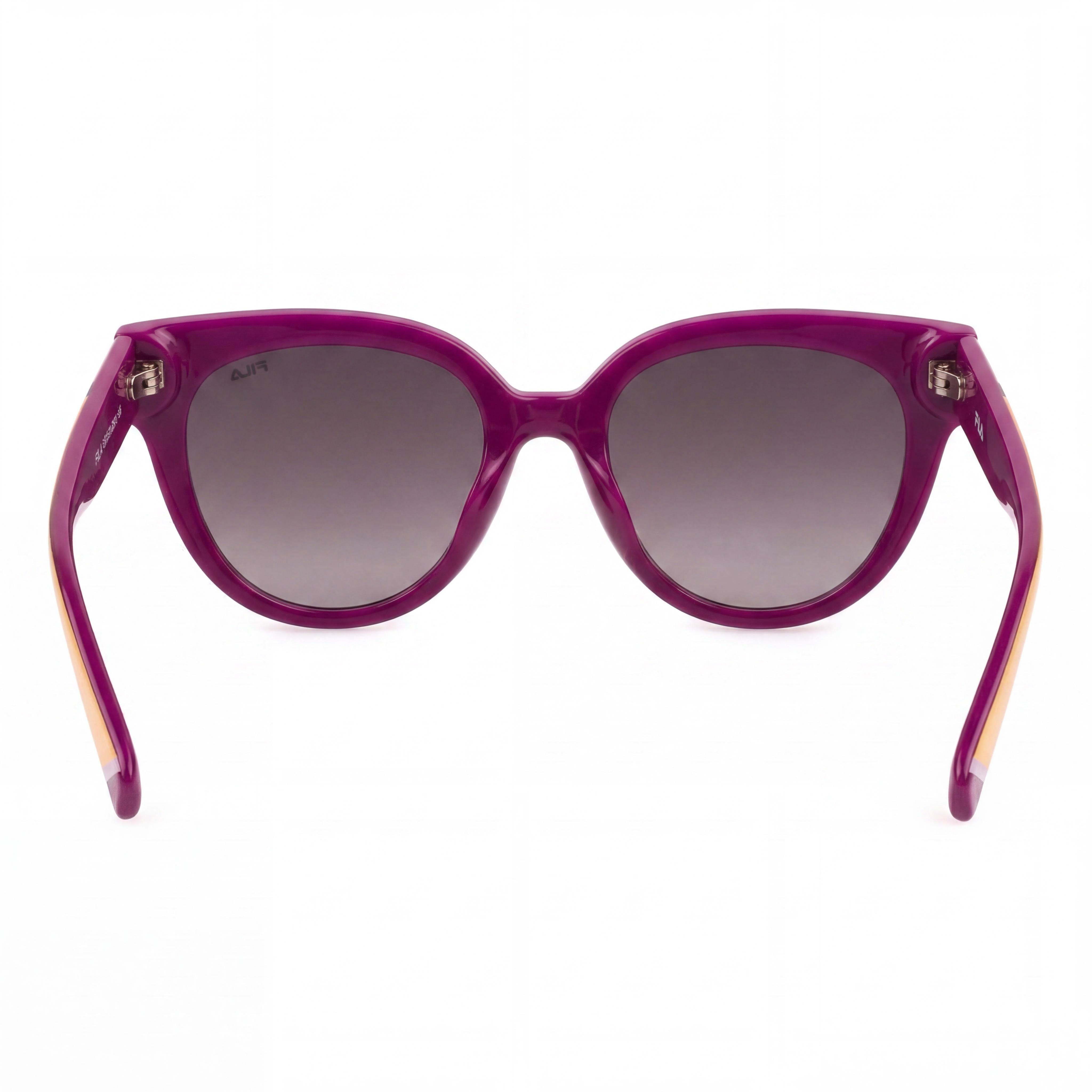 Gafas de sol unisex Fila Modern con montura inyectada fucsia brillante y lentes de policarbonato, 51 mm de ancho de lente, Photo 3